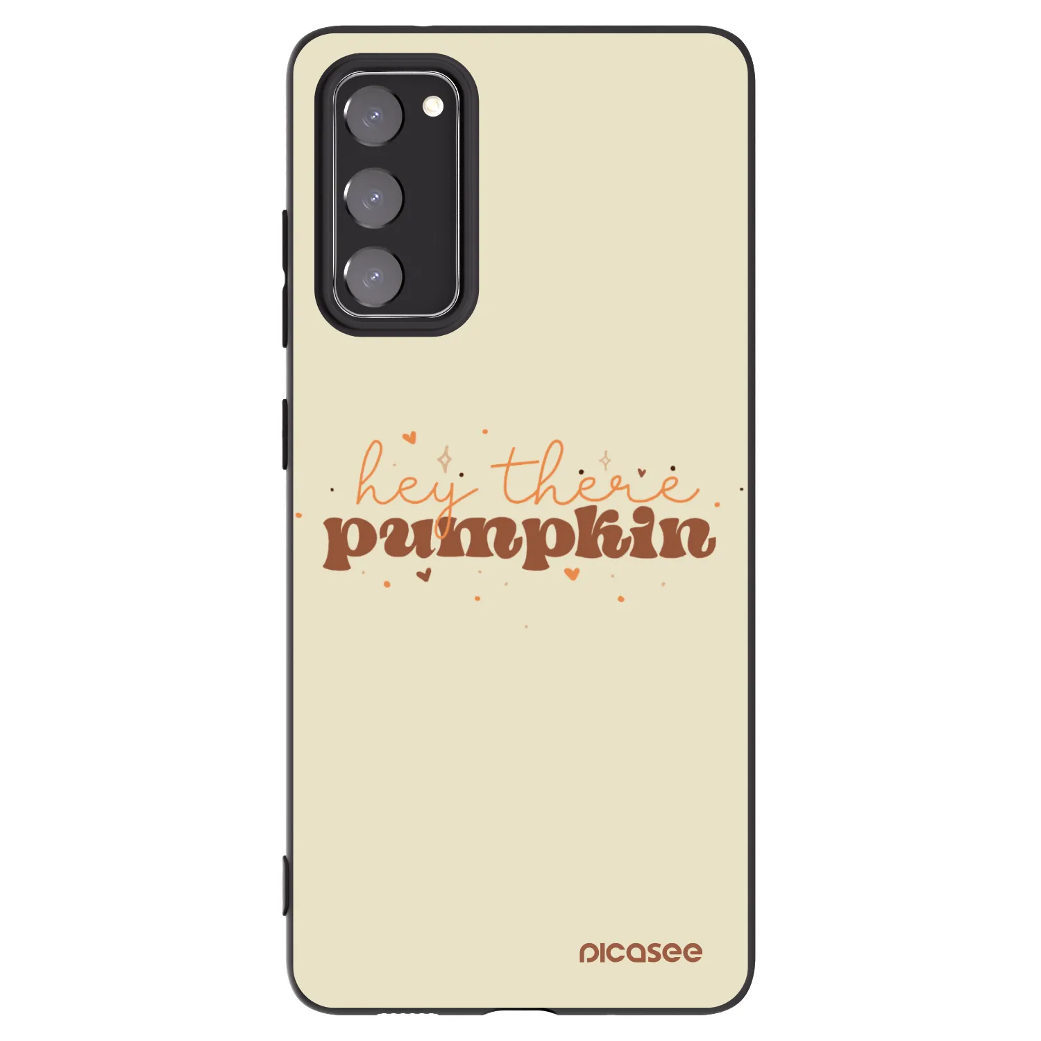 Picasee crna silikonska maskica za Samsung Galaxy S20 FE - Hey there pumpkin