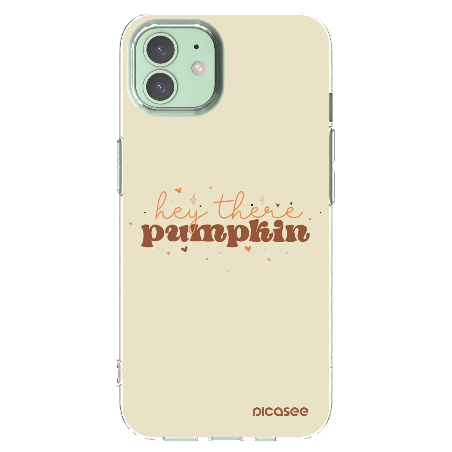 Picasee silikonska prozirna maskica za Apple iPhone 12 - Hey there pumpkin
