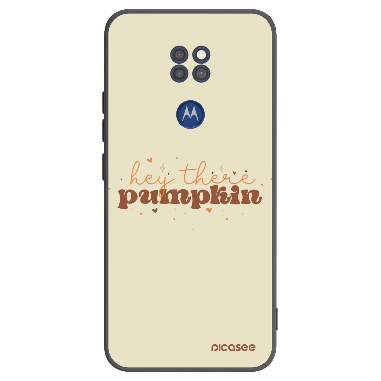 Picasee crna silikonska maskica za Motorola Moto G9 Play - Hey there pumpkin