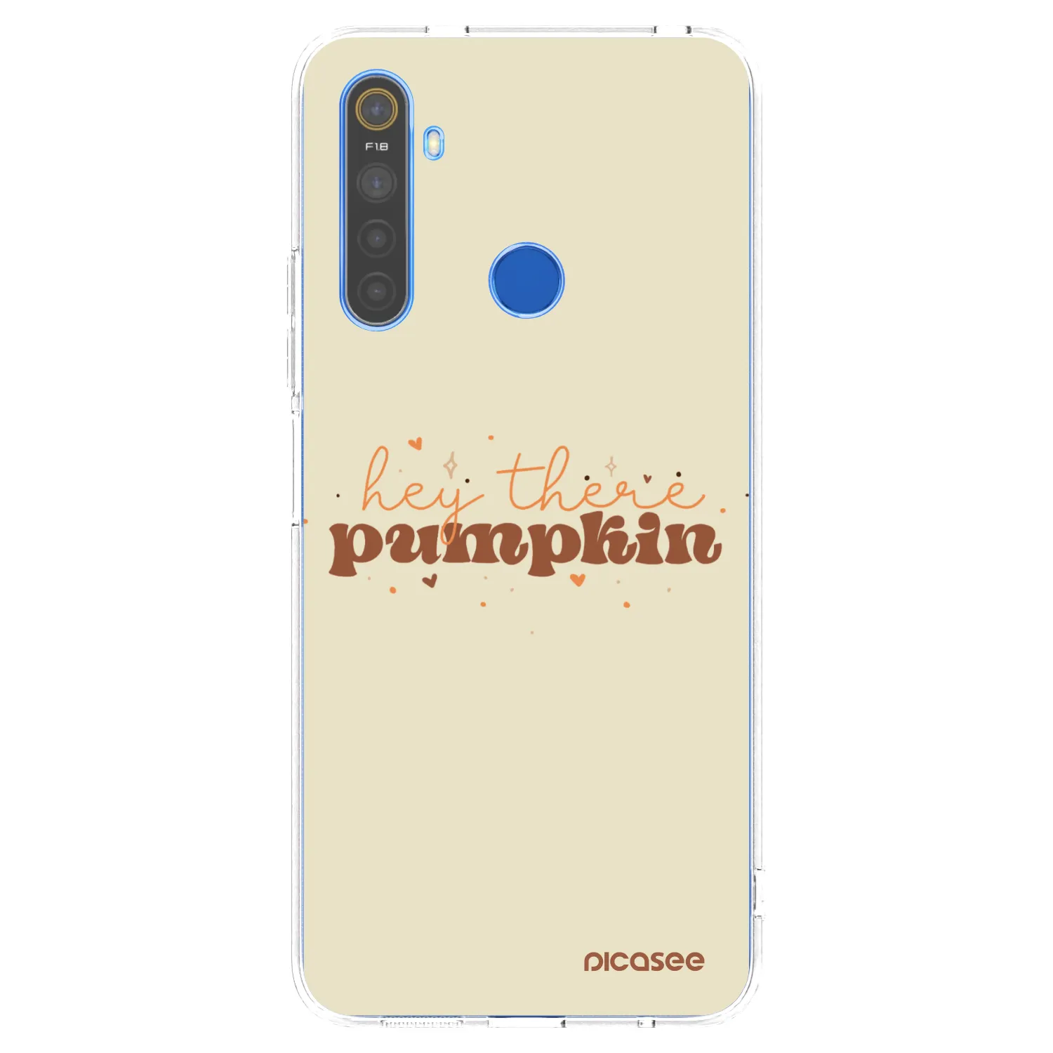 Picasee silikonska prozirna maskica za Realme 5 - Hey there pumpkin