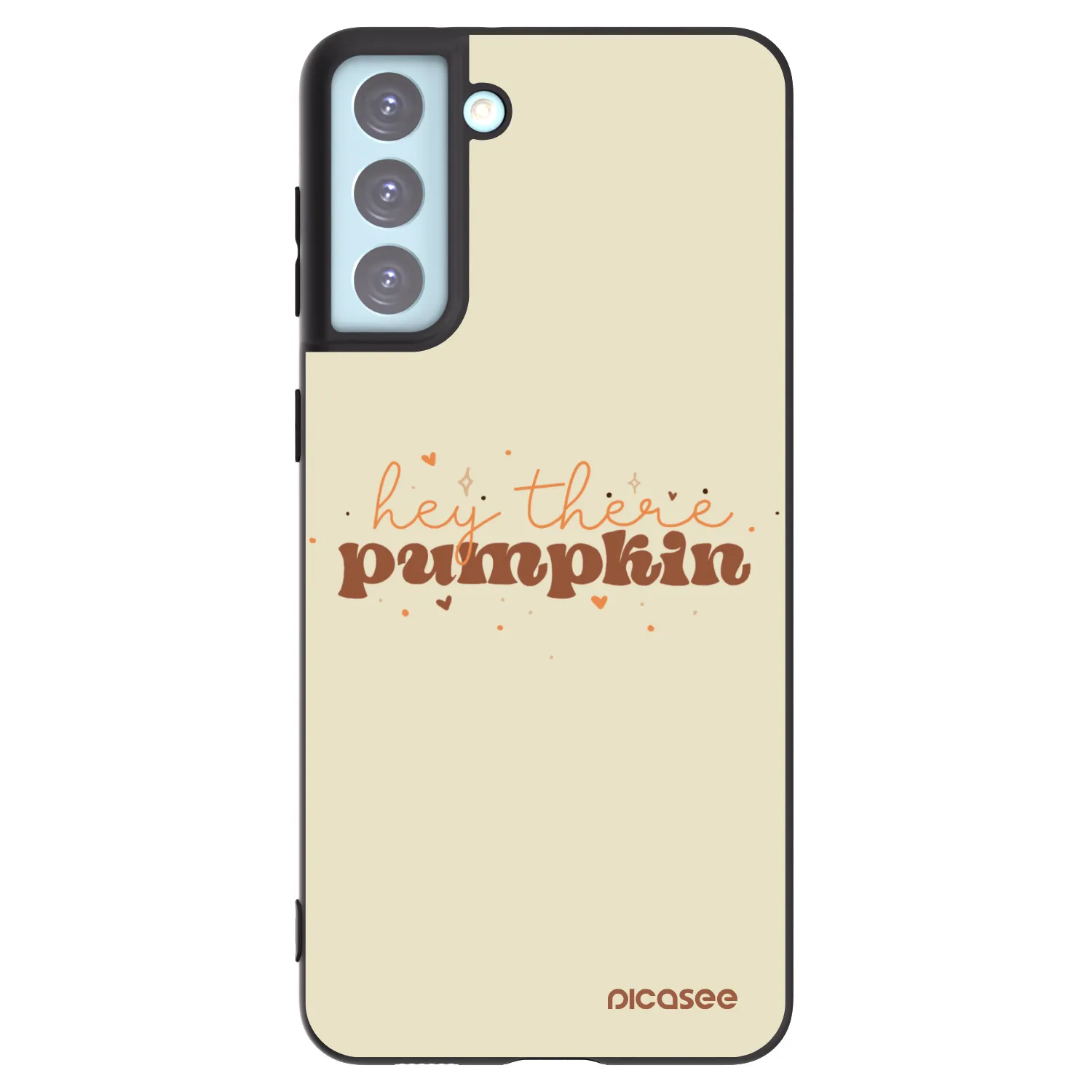 Picasee crna silikonska maskica za Samsung Galaxy S21+ 5G G996F - Hey there pumpkin