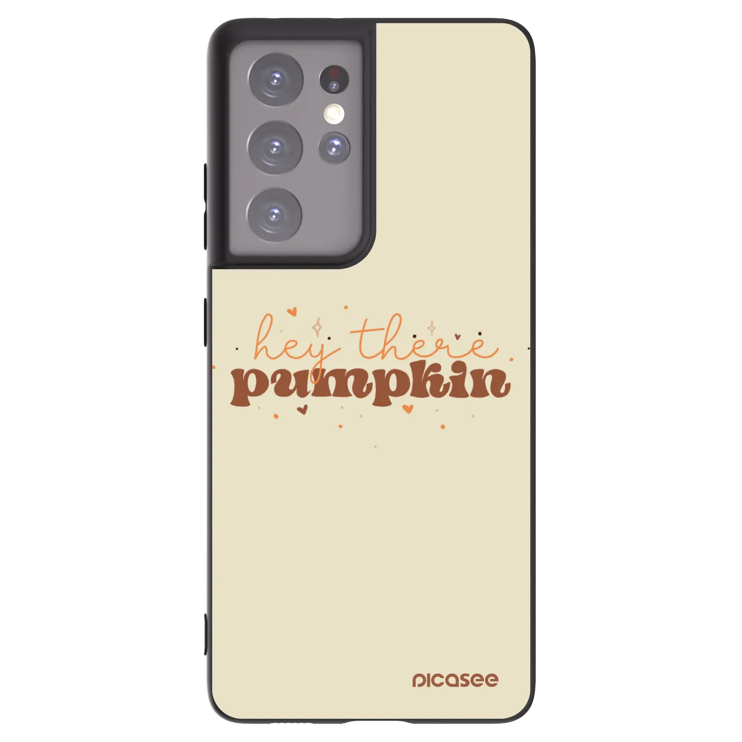 Picasee crna silikonska maskica za Samsung Galaxy S21 Ultra 5G G998B - Hey there pumpkin