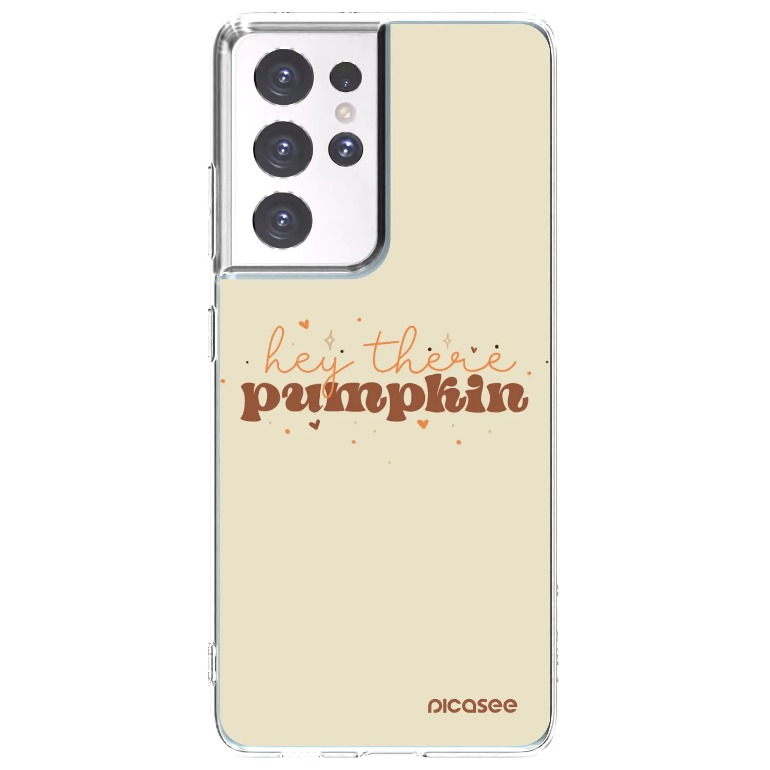 Picasee silikonska prozirna maskica za Samsung Galaxy S21 Ultra 5G G998B - Hey there pumpkin