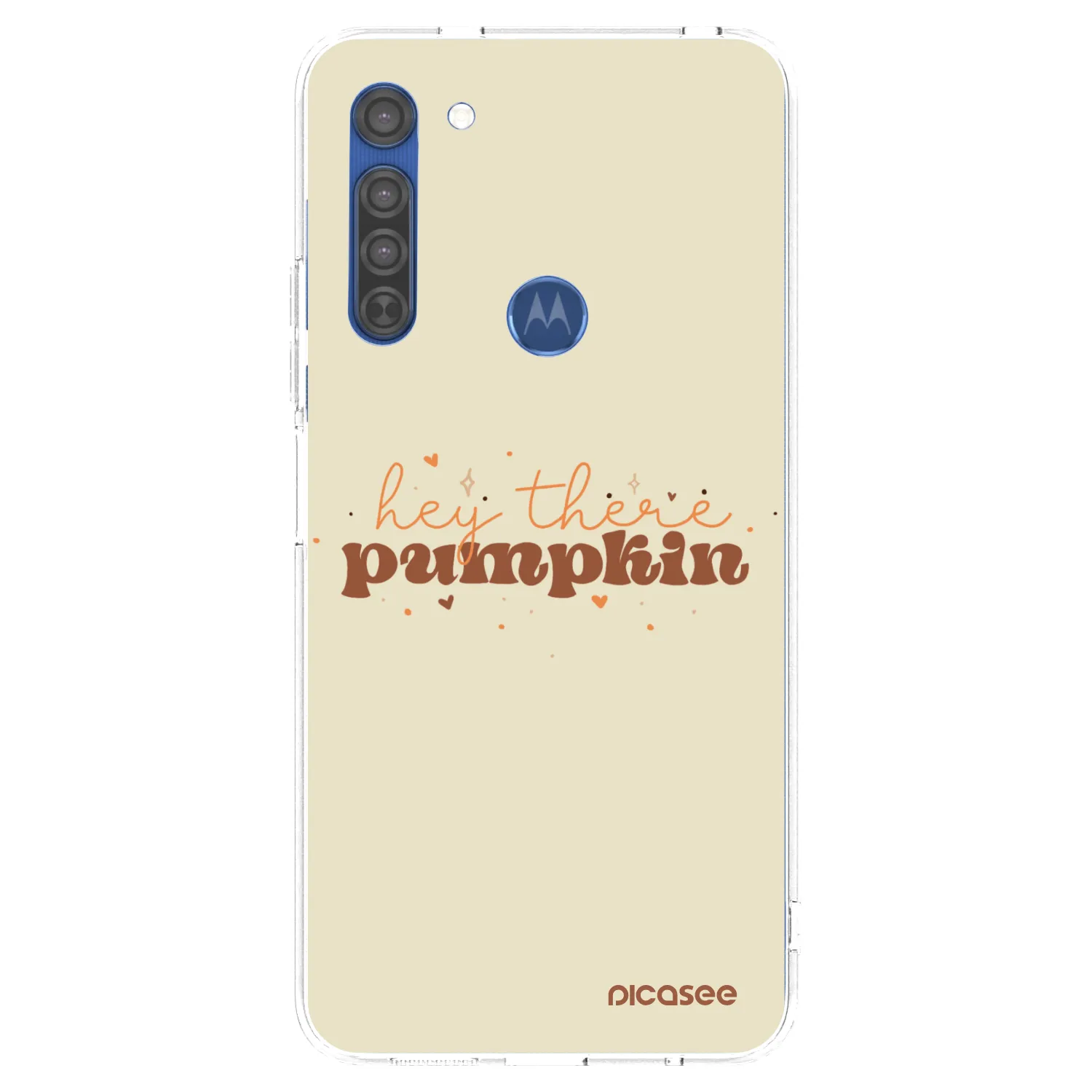 Picasee silikonska prozirna maskica za Motorola Moto G8 - Hey there pumpkin