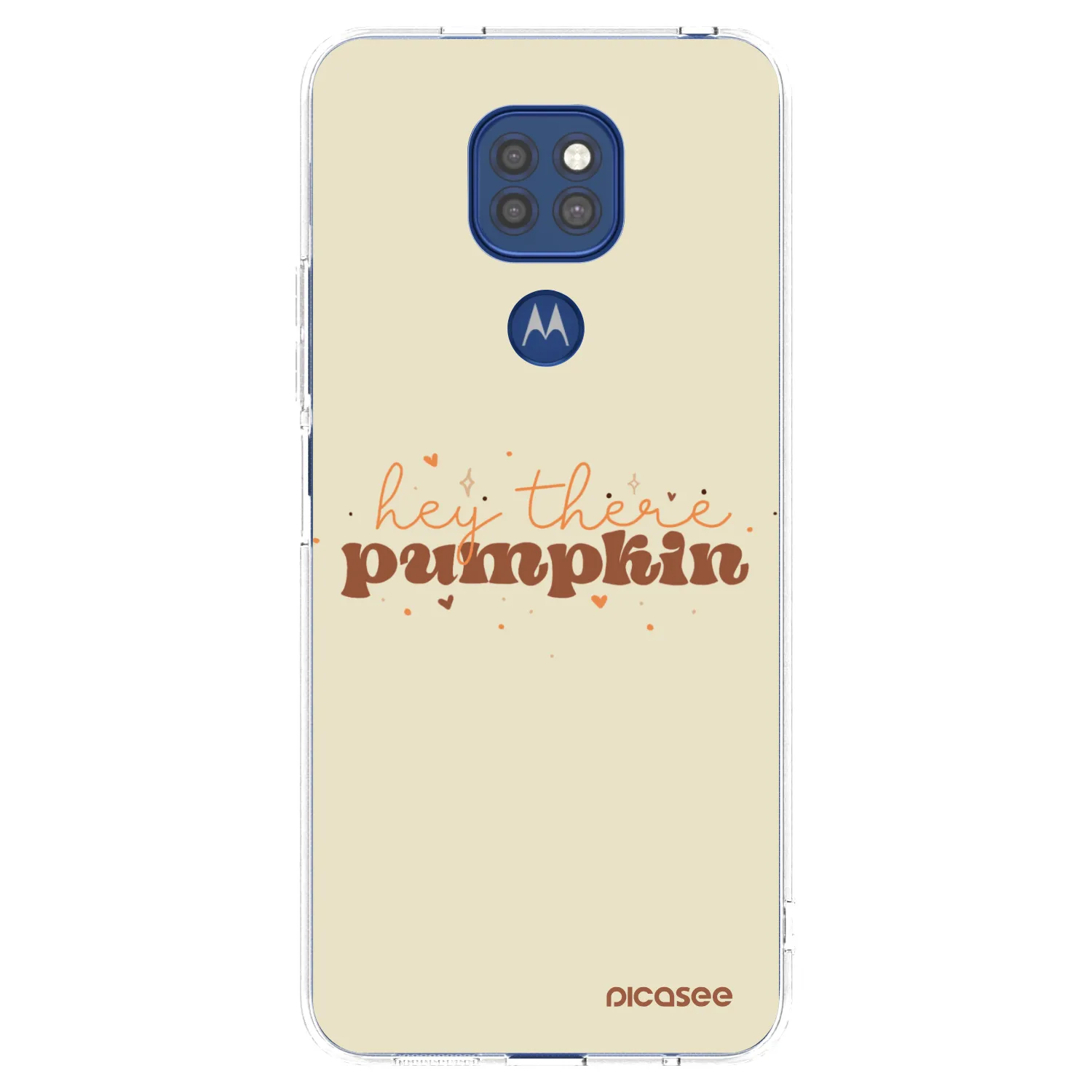 Picasee silikonska prozirna maskica za Motorola Moto G9 Play - Hey there pumpkin