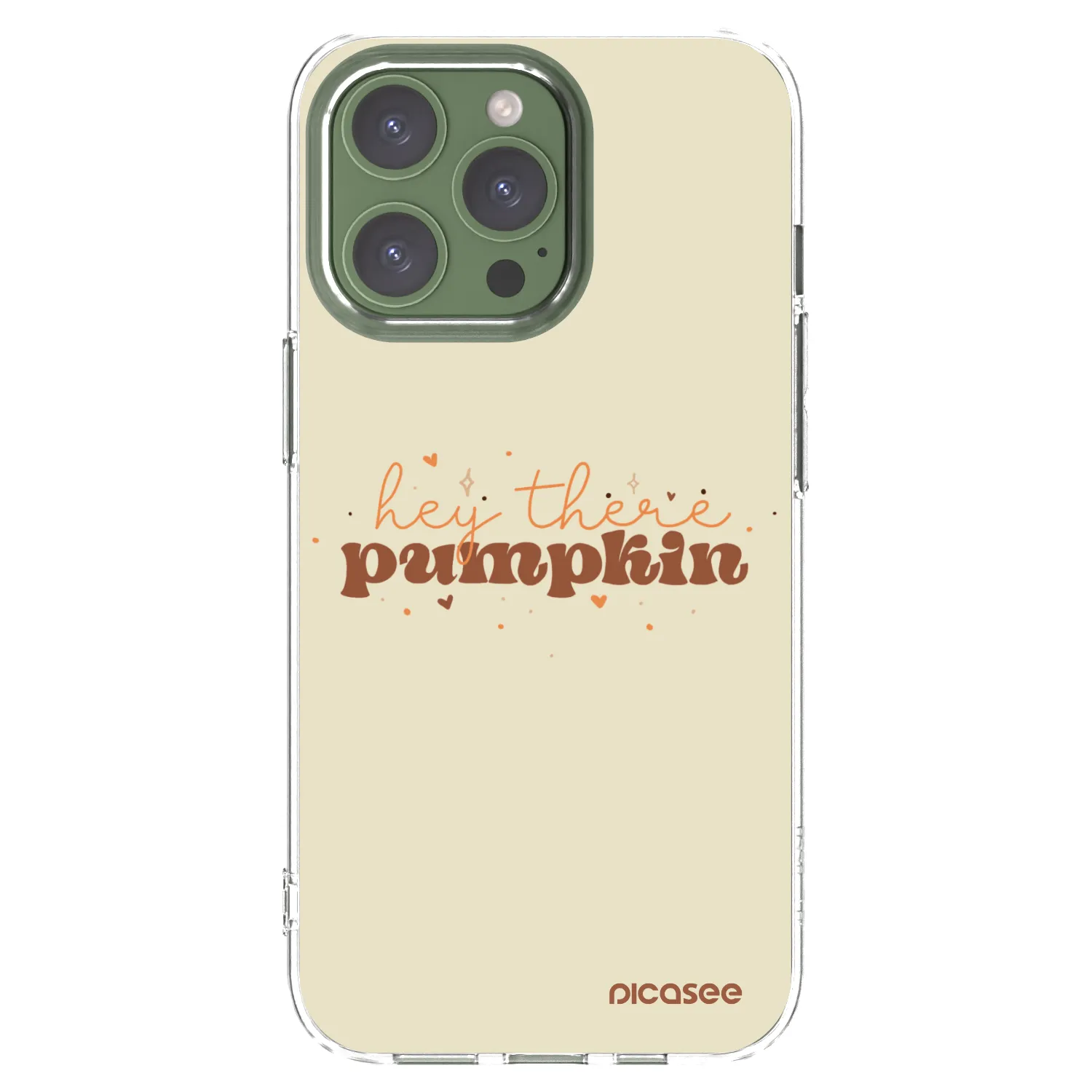 Picasee silikonska prozirna maskica za Apple iPhone 13 Pro - Hey there pumpkin