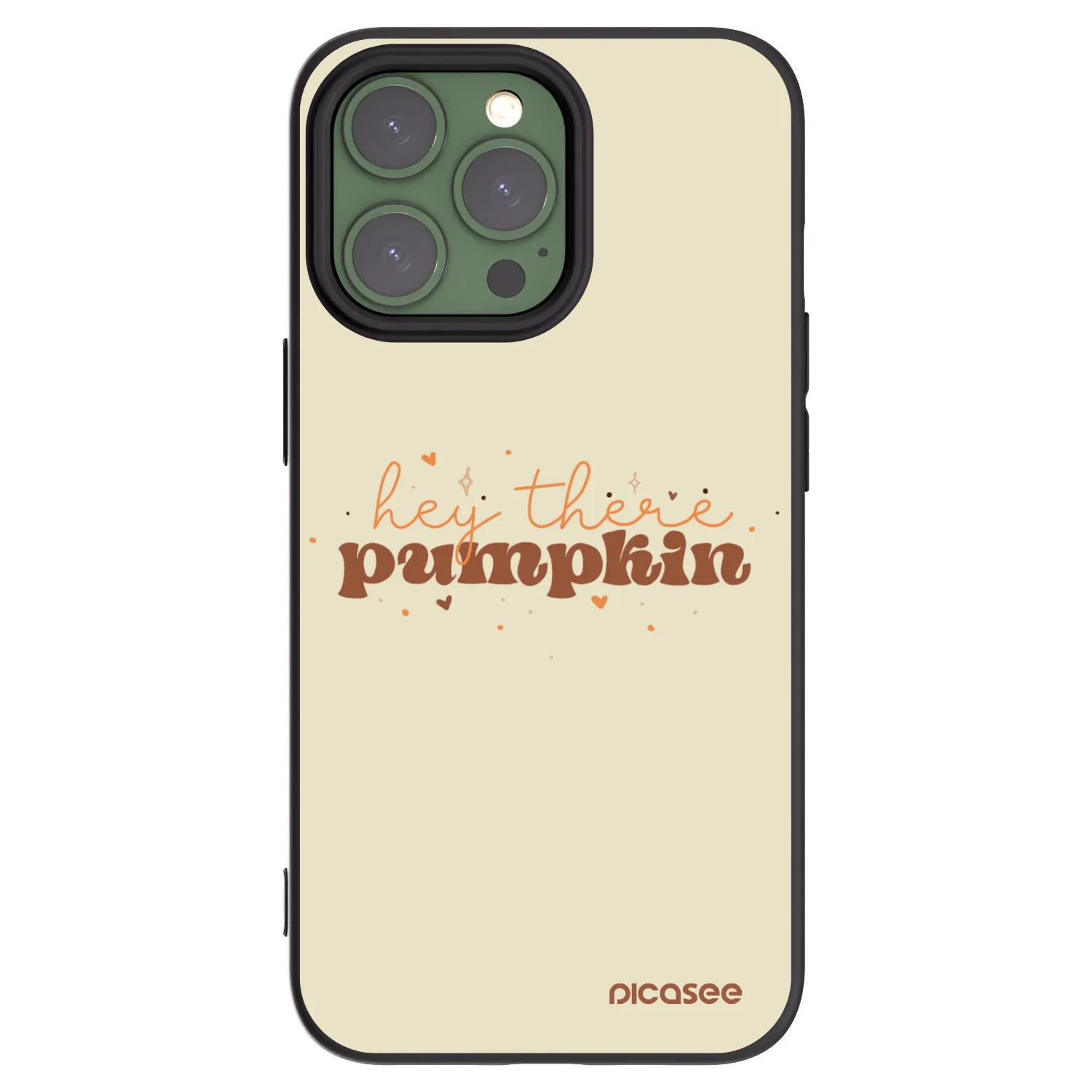 Picasee crna silikonska maskica za Apple iPhone 13 Pro - Hey there pumpkin