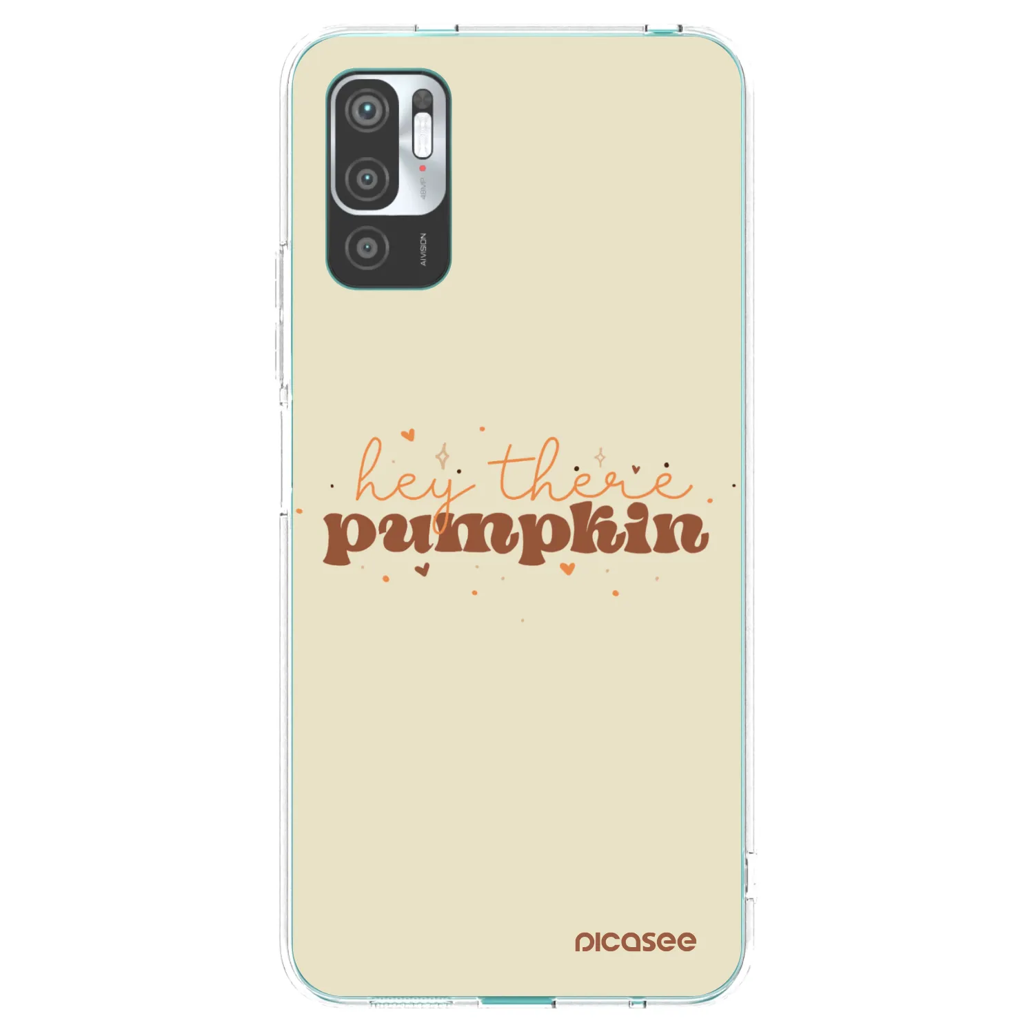 Picasee silikonska prozirna maskica za Xiaomi Redmi Note 10 5G - Hey there pumpkin
