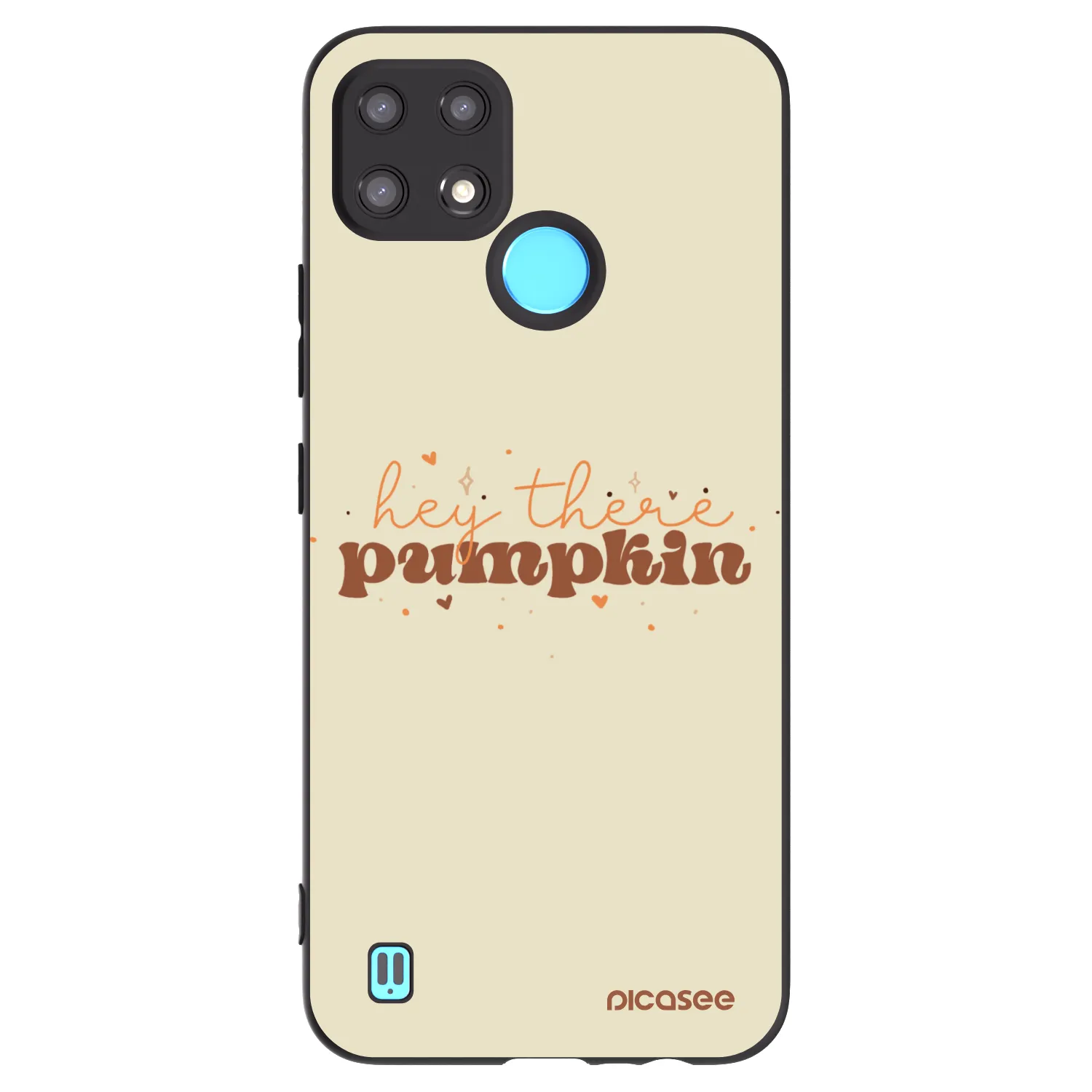 Picasee crna silikonska maskica za Realme C21 - Hey there pumpkin