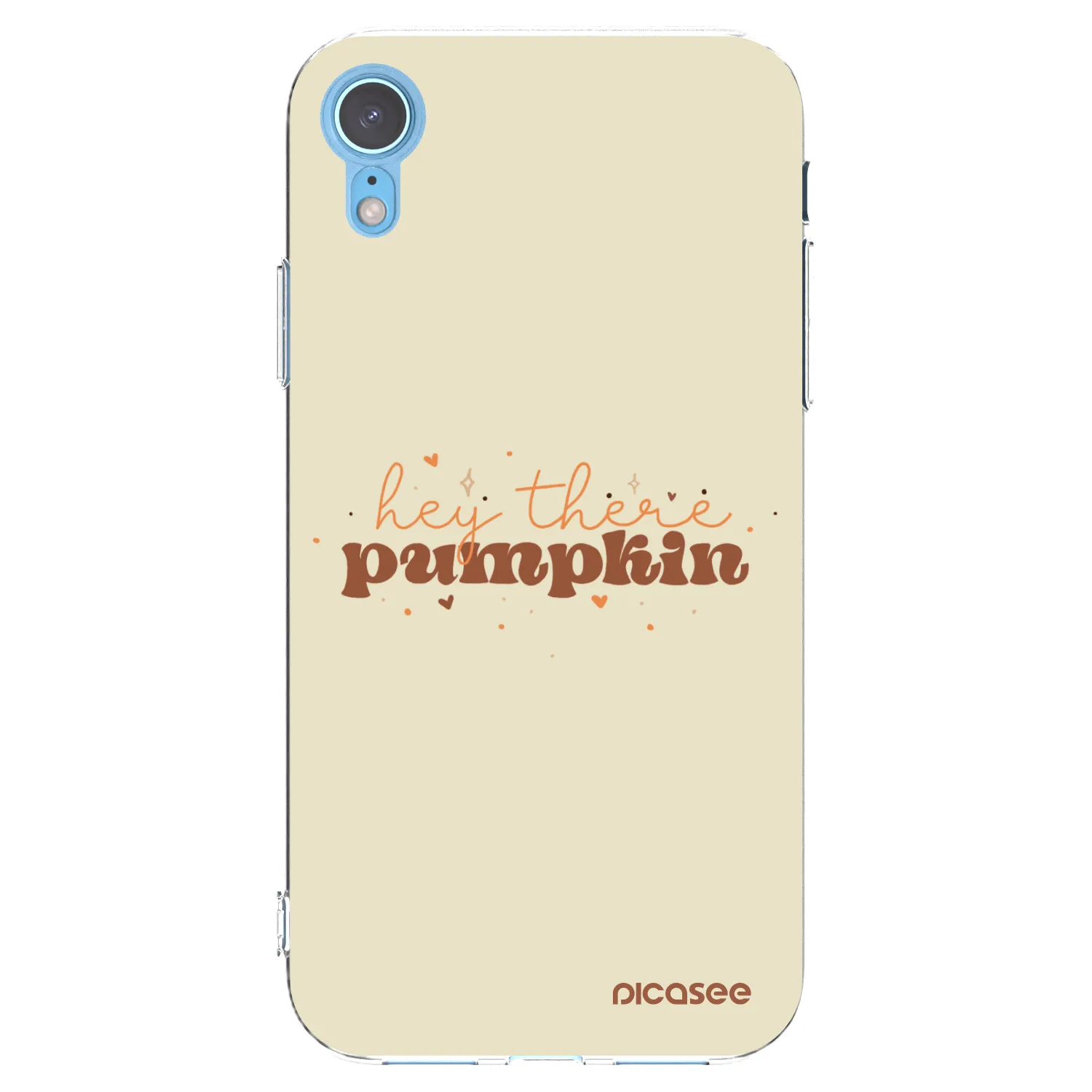 Picasee silikonska prozirna maskica za Apple iPhone XR - Hey there pumpkin
