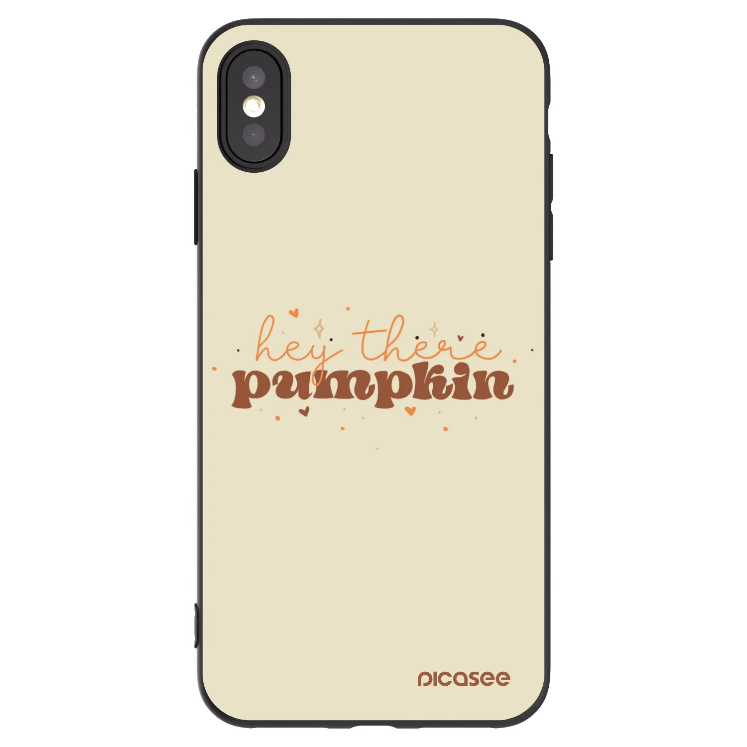 Picasee crna silikonska maskica za Apple iPhone XS Max - Hey there pumpkin