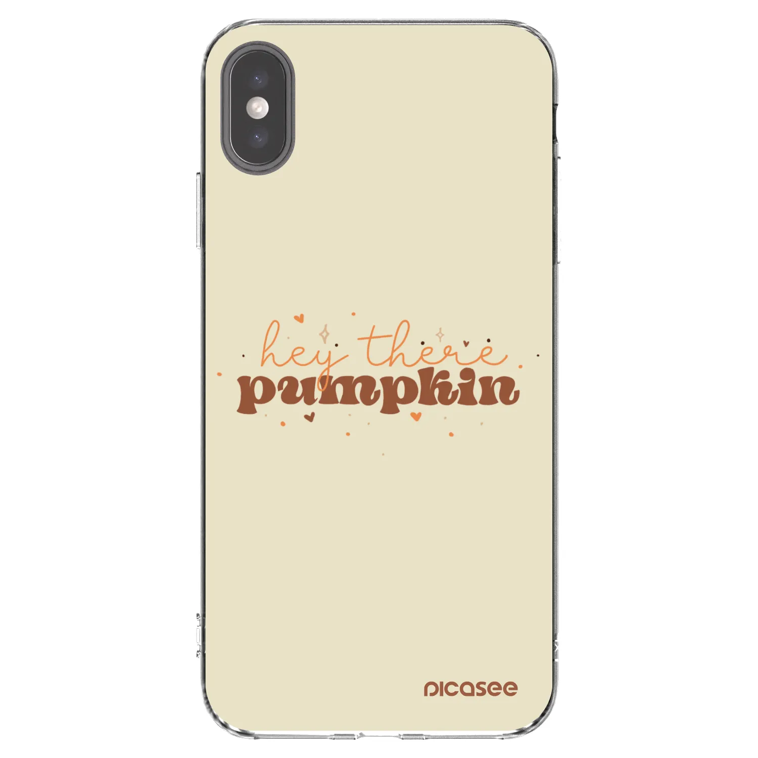 Picasee silikonska prozirna maskica za Apple iPhone XS Max - Hey there pumpkin