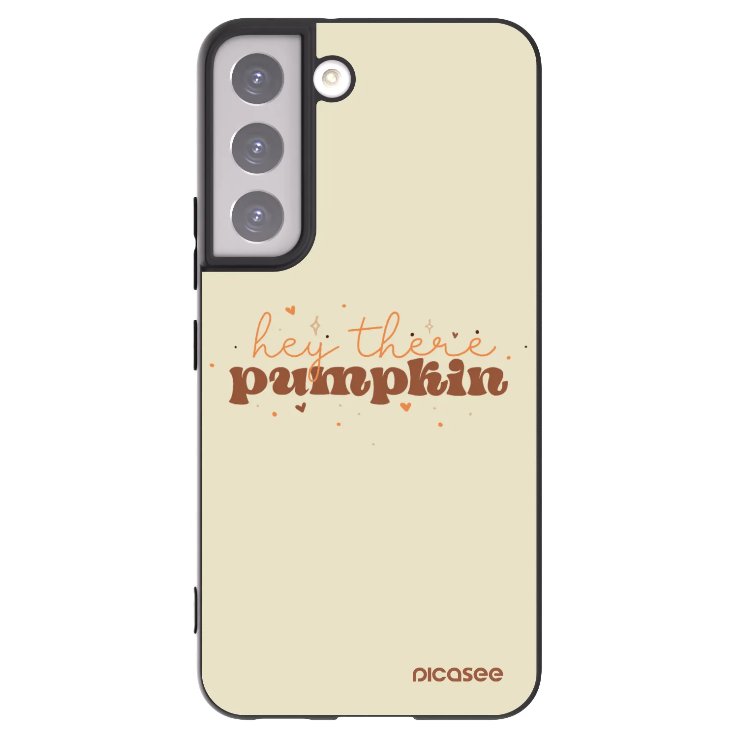 Picasee crna silikonska maskica za Samsung Galaxy S22 5G - Hey there pumpkin