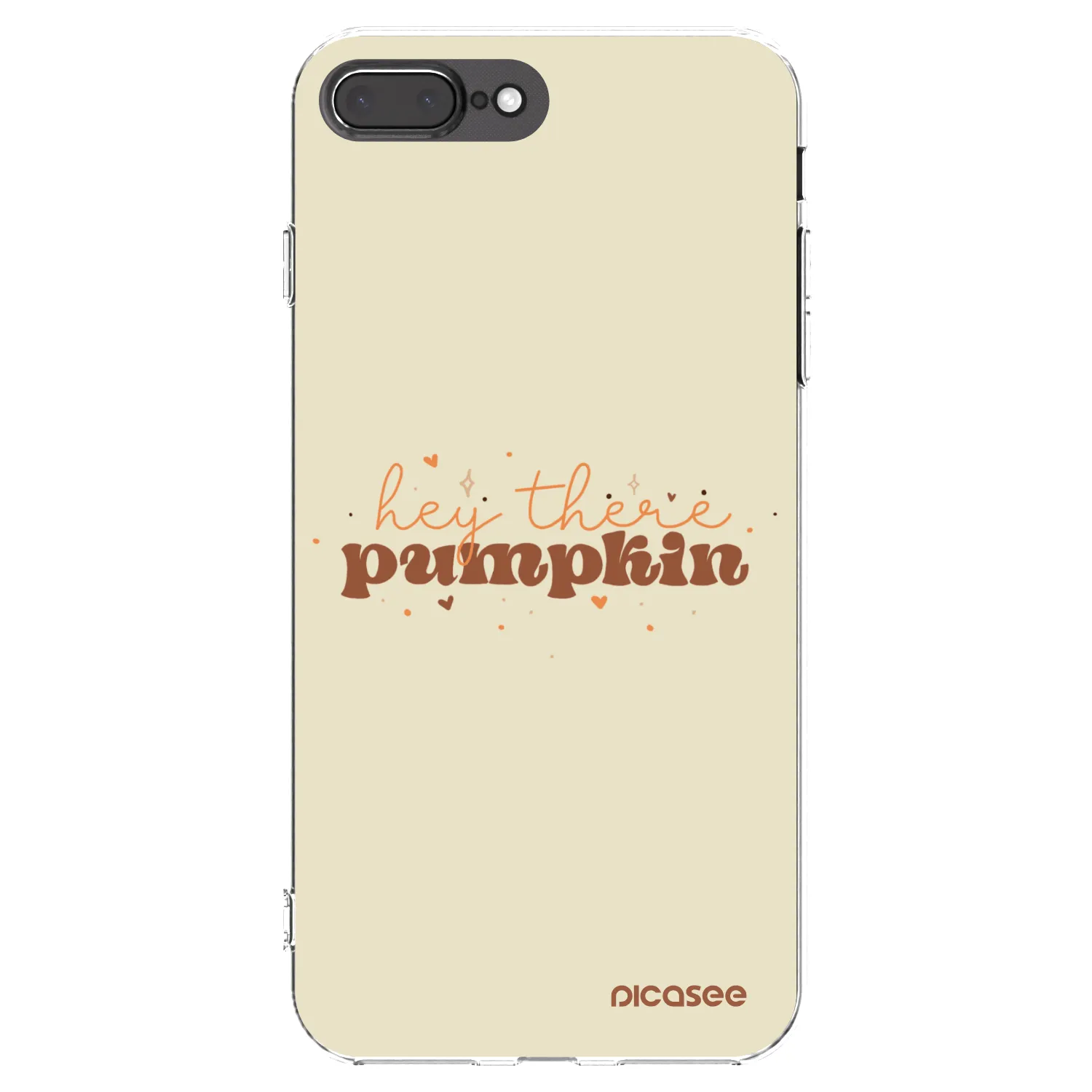 Picasee silikonska prozirna maskica za Apple iPhone 7 Plus - Hey there pumpkin
