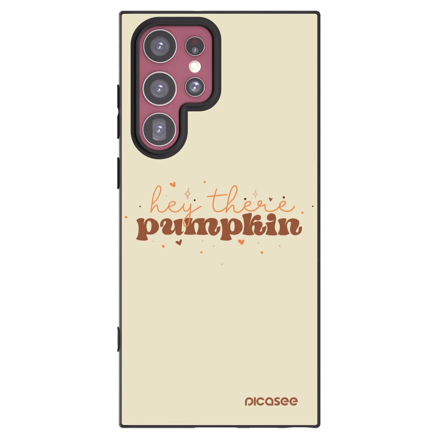 Picasee crna silikonska maskica za Samsung Galaxy S22 Ultra 5G - Hey there pumpkin