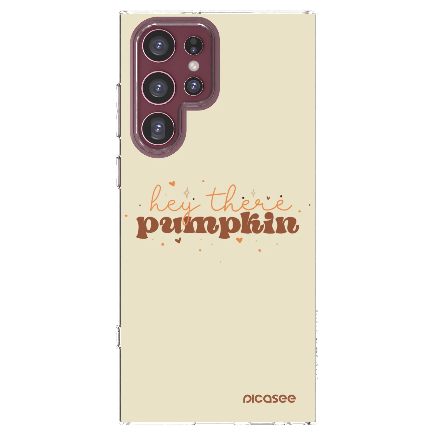 Picasee silikonska prozirna maskica za Samsung Galaxy S22 Ultra 5G - Hey there pumpkin