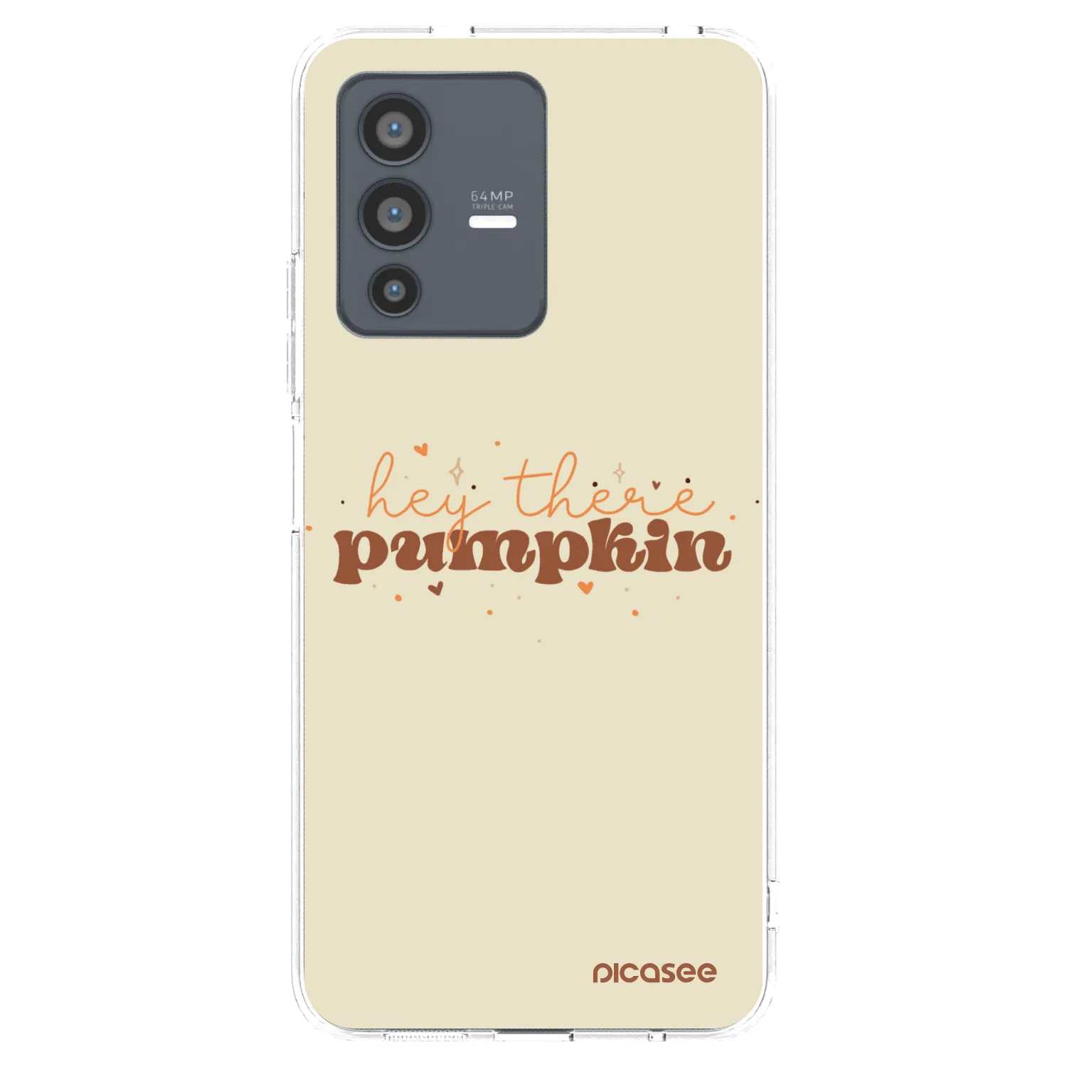 Picasee silikonska prozirna maskica za Vivo V23 5G - Hey there pumpkin