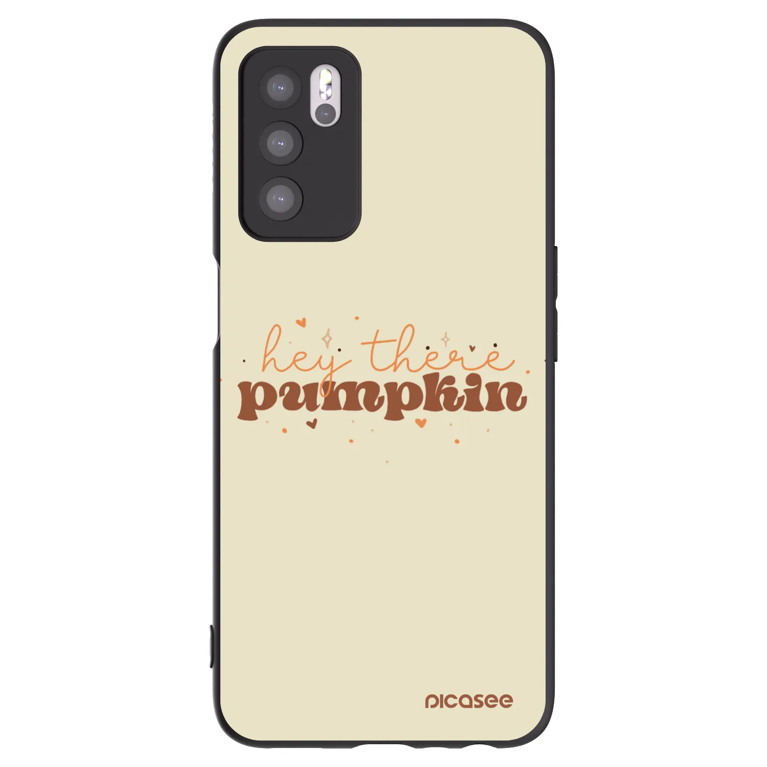 Picasee crna silikonska maskica za OPPO A16s - Hey there pumpkin