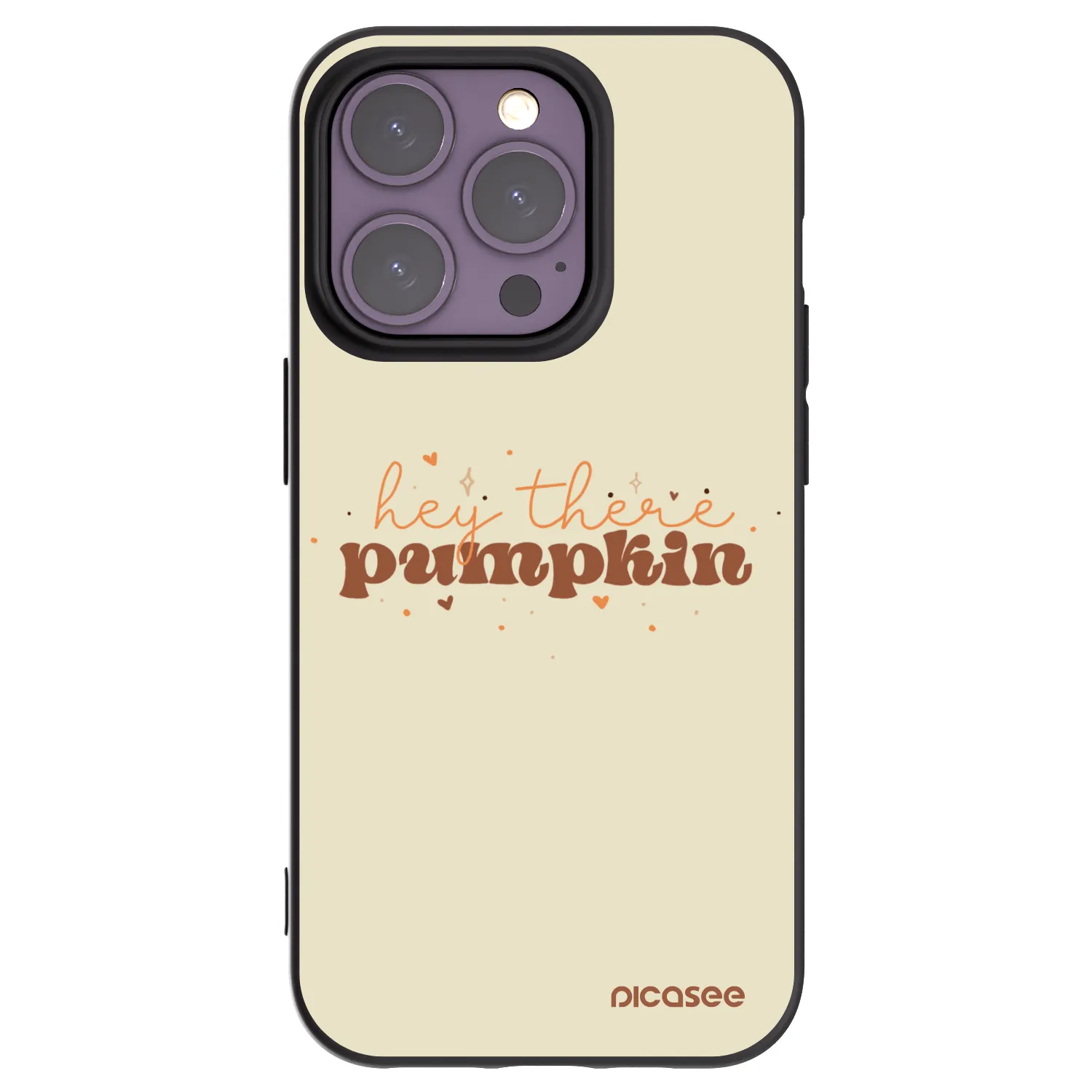 Picasee crna silikonska maskica za Apple iPhone 14 Pro - Hey there pumpkin