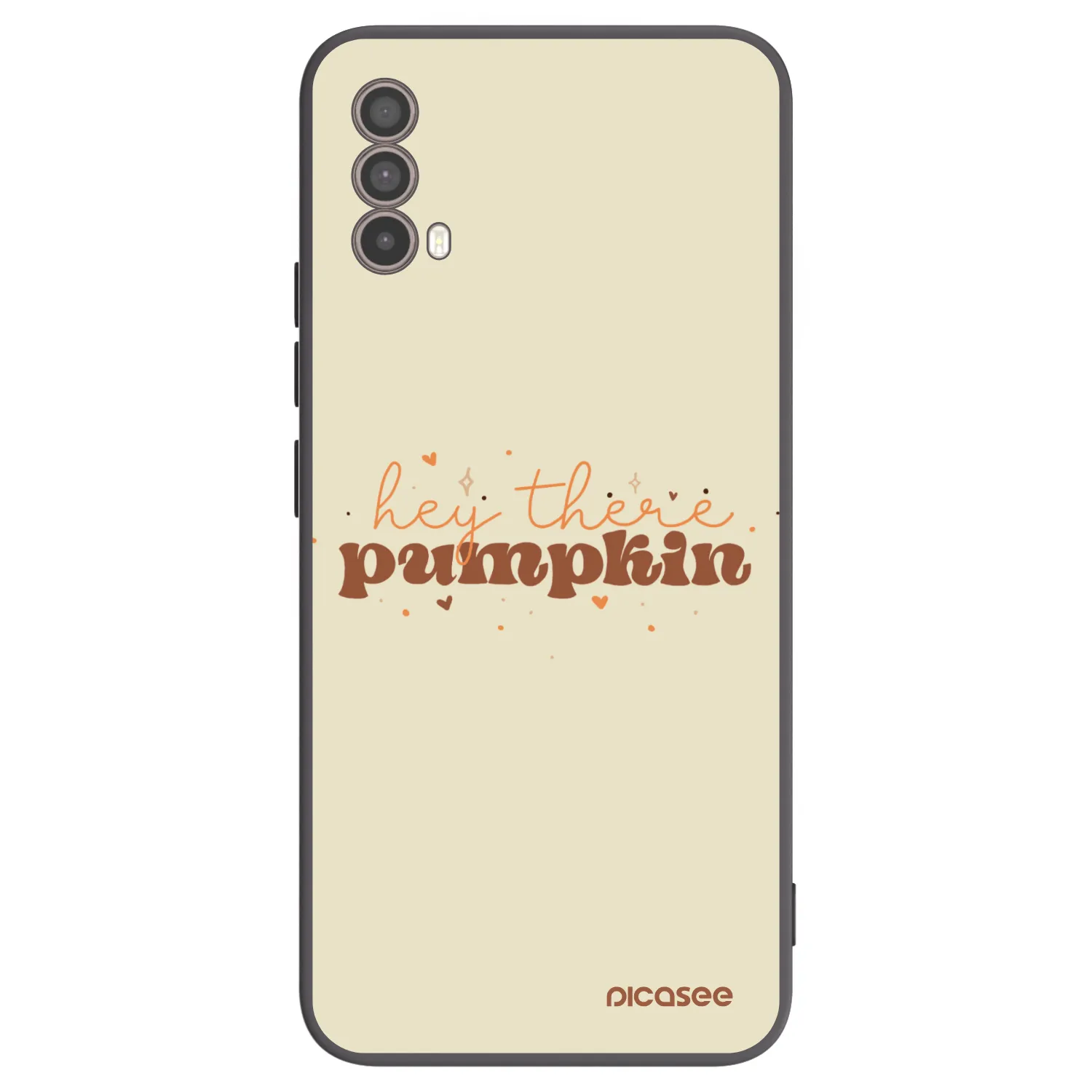 Picasee crna silikonska maskica za Motorola Moto E40 - Hey there pumpkin