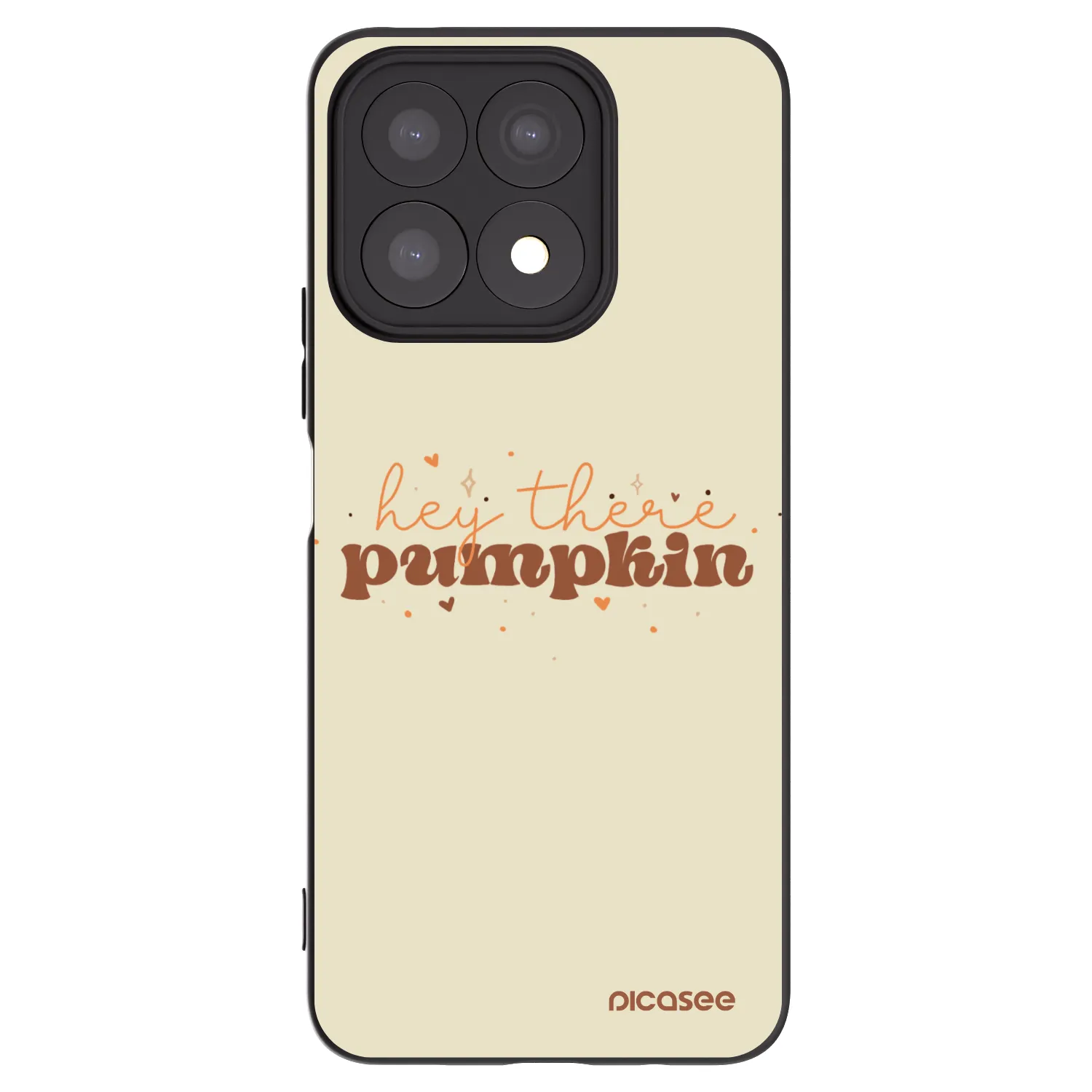 Picasee crna silikonska maskica za Honor X8a - Hey there pumpkin