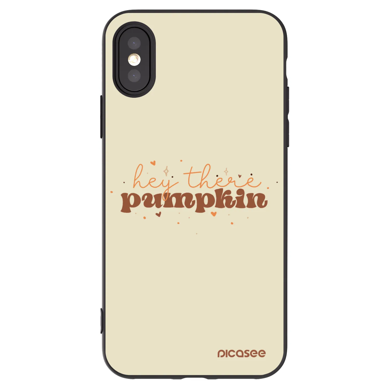 Picasee crna silikonska maskica za Apple iPhone X/XS - Hey there pumpkin