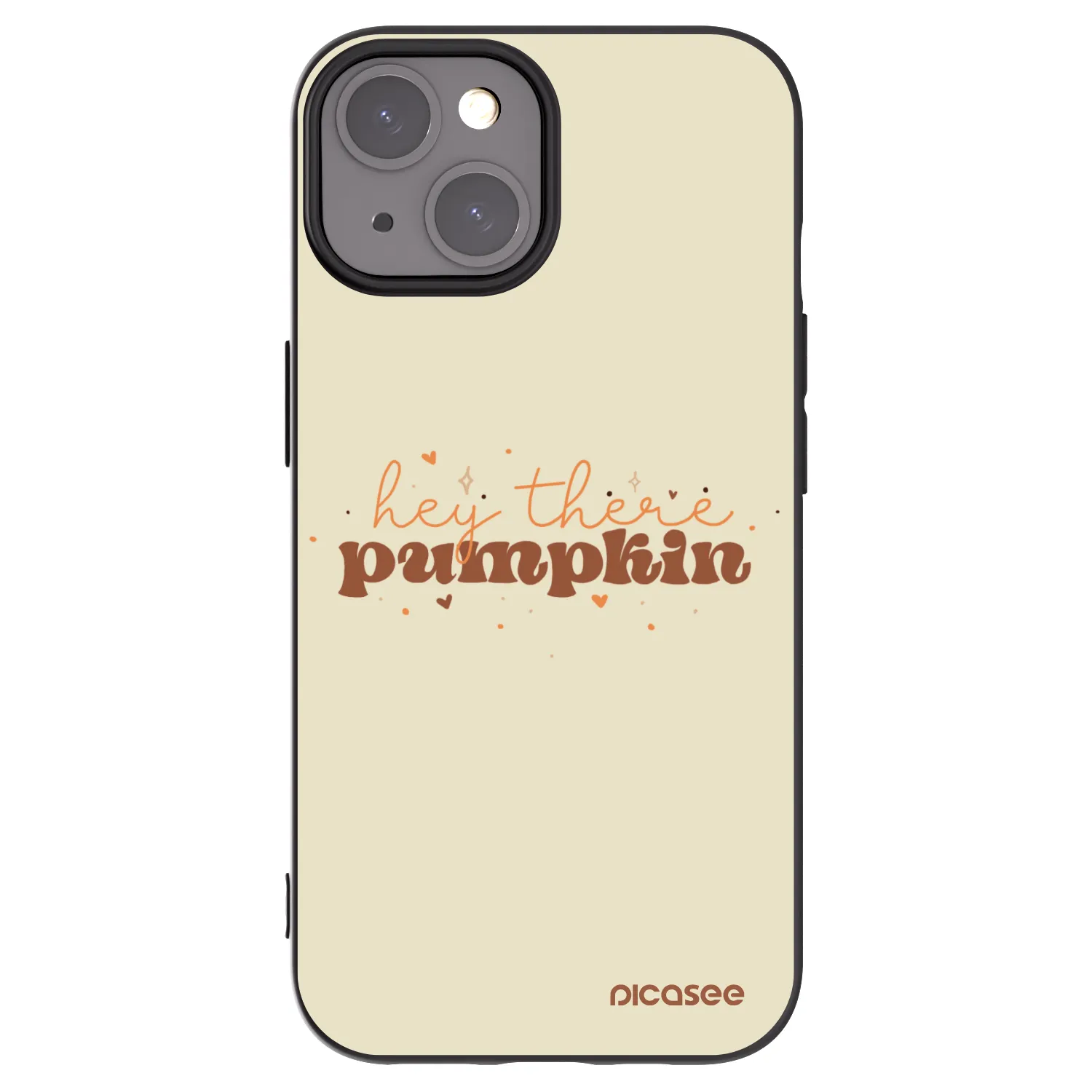 Picasee crna silikonska maskica za Apple iPhone 15 - Hey there pumpkin