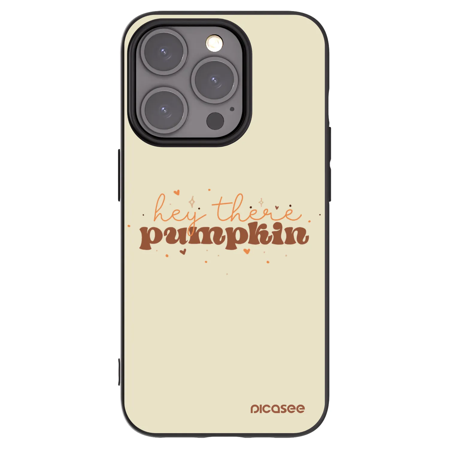 Picasee crna silikonska maskica za Apple iPhone 15 Pro - Hey there pumpkin