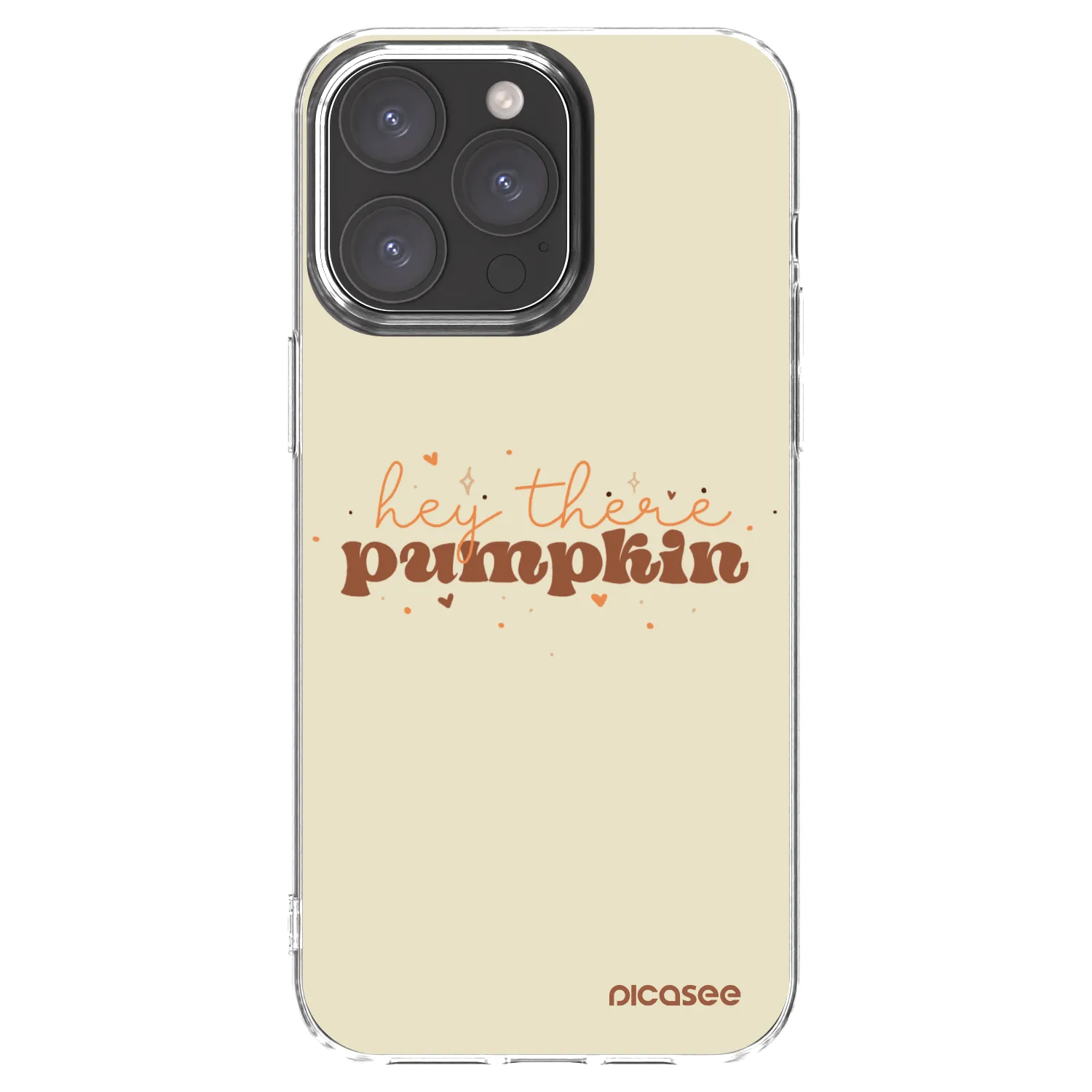 Picasee silikonska prozirna maskica za Apple iPhone 15 Pro Max - Hey there pumpkin