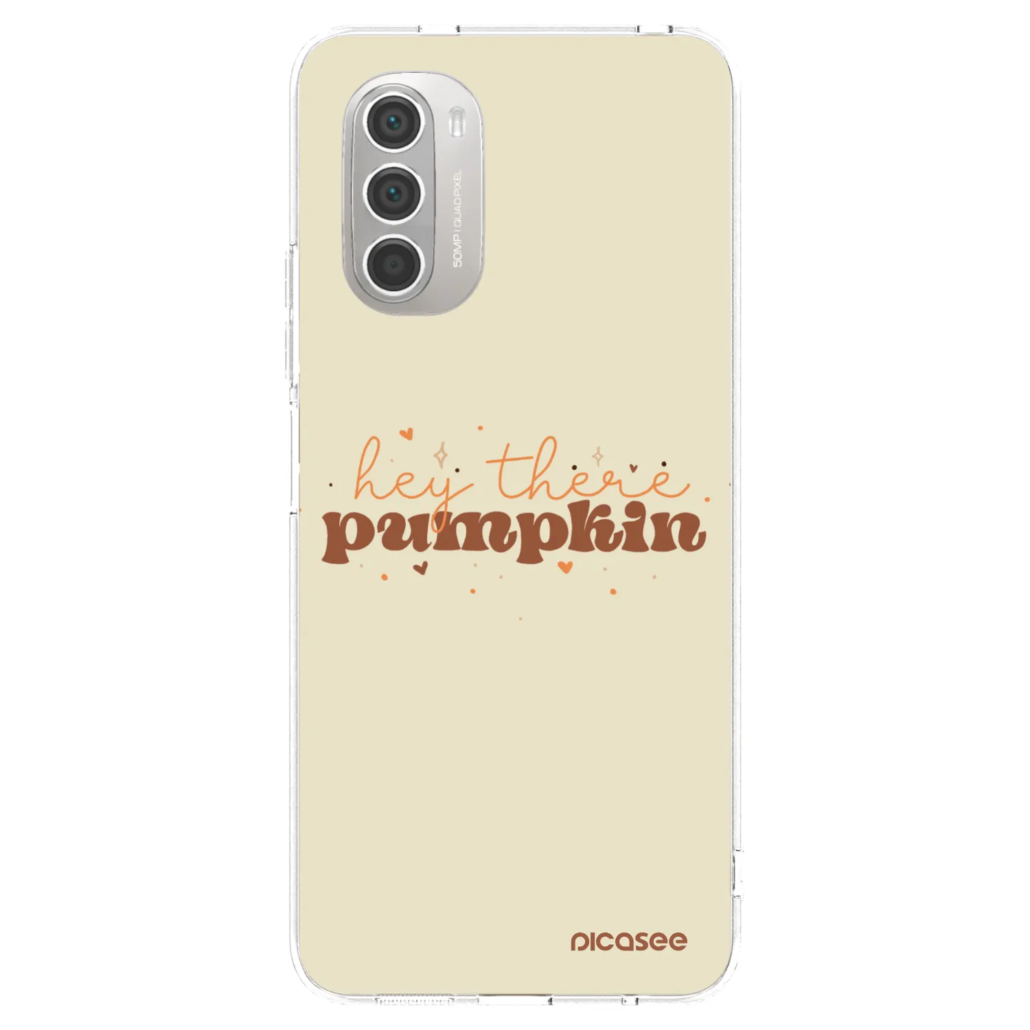 Picasee silikonska prozirna maskica za Motorola Moto G51 - Hey there pumpkin