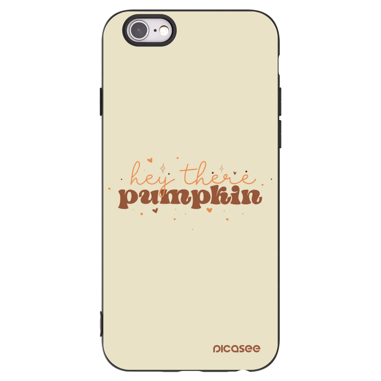Picasee crna silikonska maskica za Apple iPhone 6/6S - Hey there pumpkin