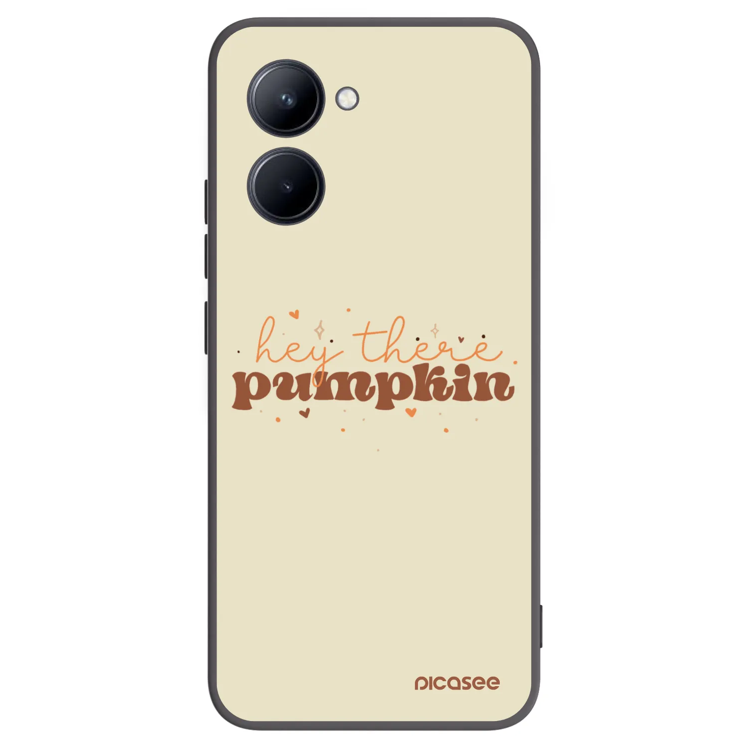 Picasee crna silikonska maskica za Realme C33 (2023) - Hey there pumpkin