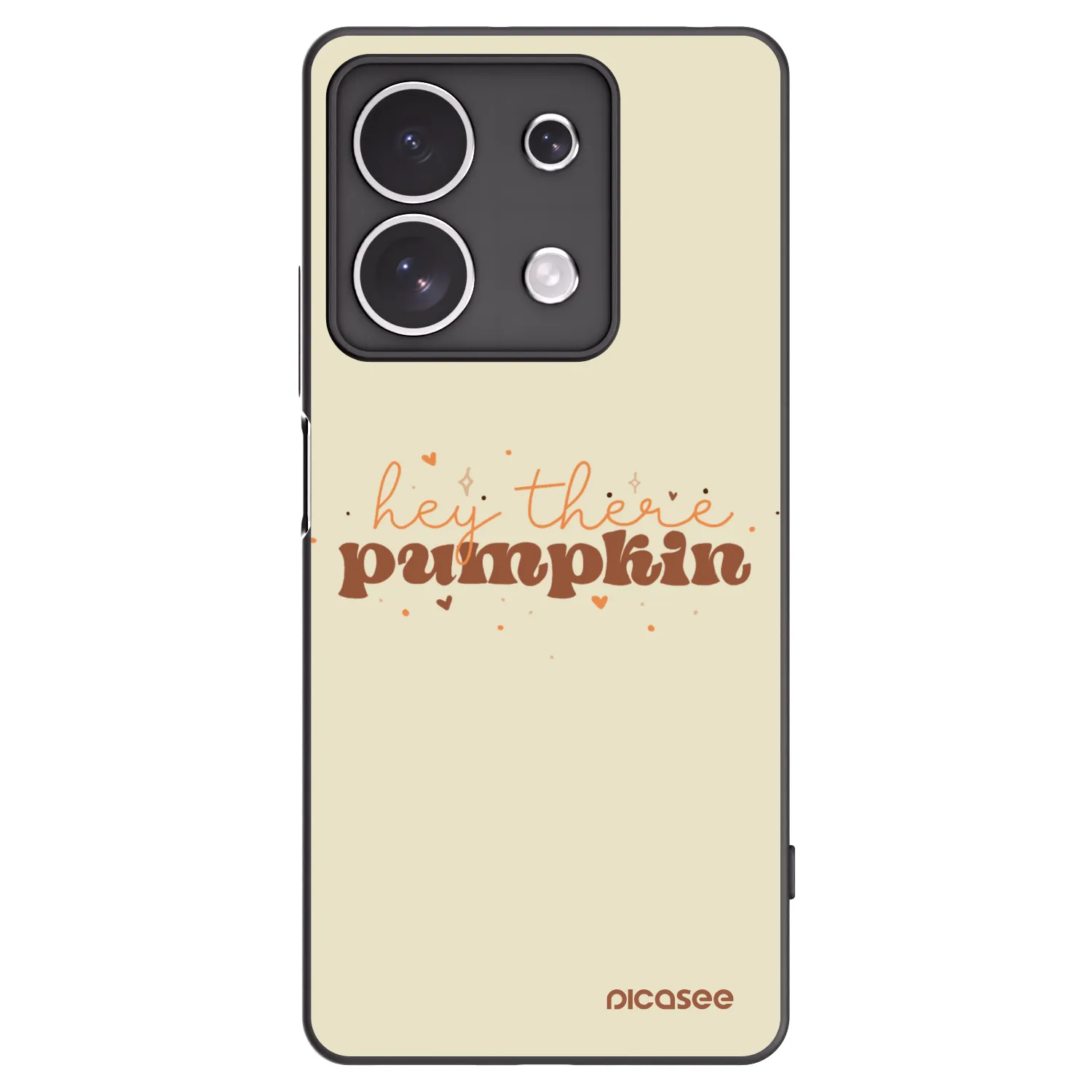 Picasee crna silikonska maskica za Xiaomi Redmi Note 13 4G - Hey there pumpkin