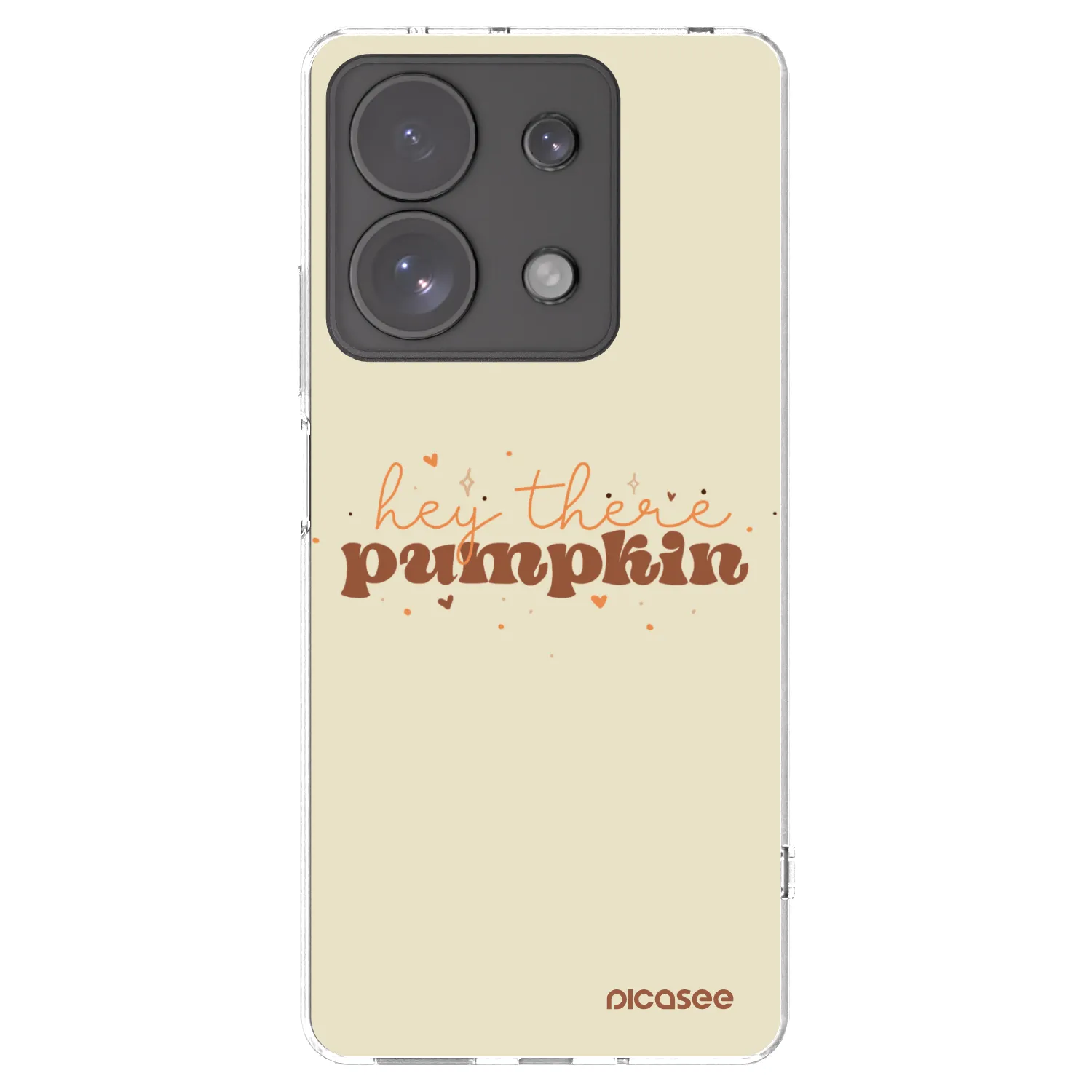 Picasee silikonska prozirna maskica za Xiaomi Redmi Note 13 Pro 4G - Hey there pumpkin