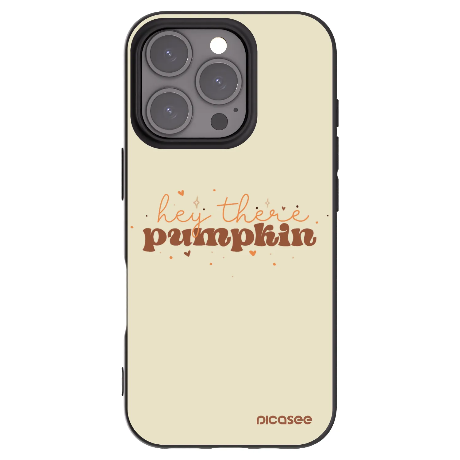 Picasee crna silikonska maskica za Apple iPhone 16 Pro - Hey there pumpkin