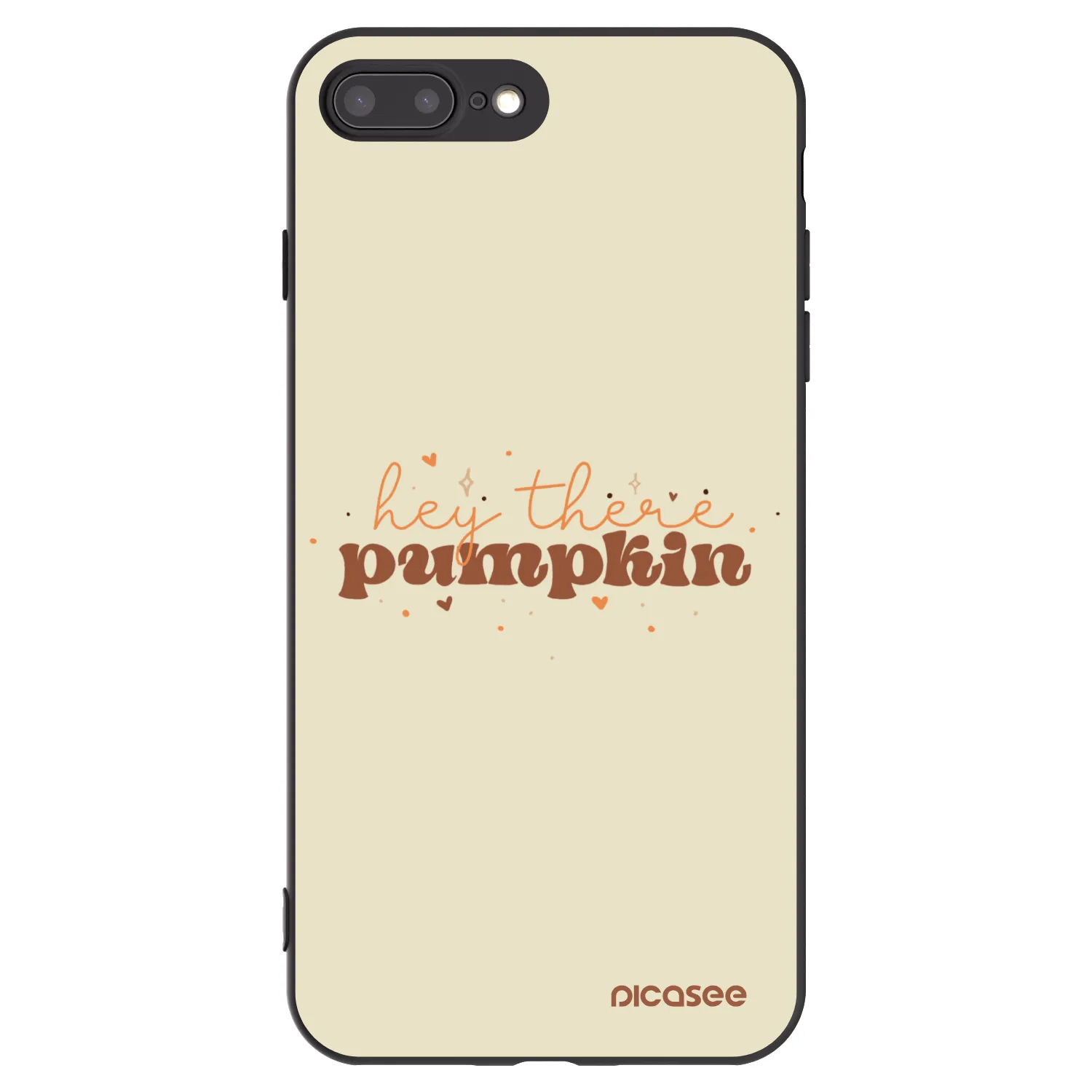 Picasee crna silikonska maskica za Apple iPhone 7 Plus - Hey there pumpkin
