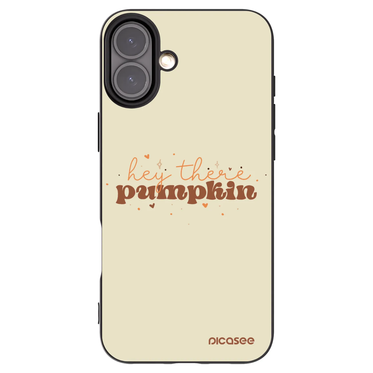 Picasee crna silikonska maskica za Apple iPhone 16 Plus - Hey there pumpkin
