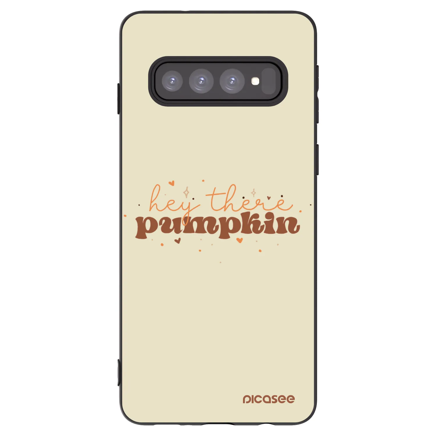 Picasee crna silikonska maskica za Samsung Galaxy S10 G973 - Hey there pumpkin
