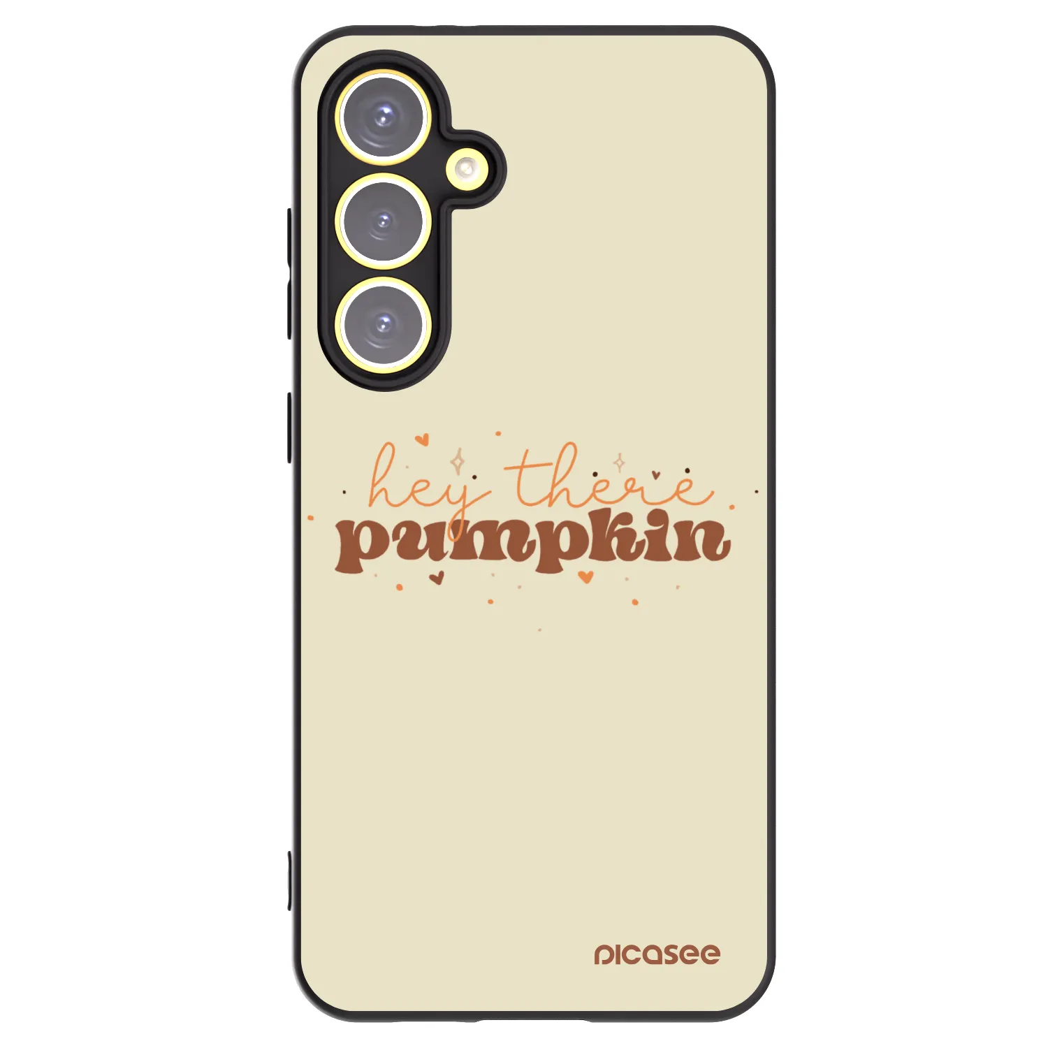 Picasee crna silikonska maskica za Samsung Galaxy S24 FE S721B - Hey there pumpkin