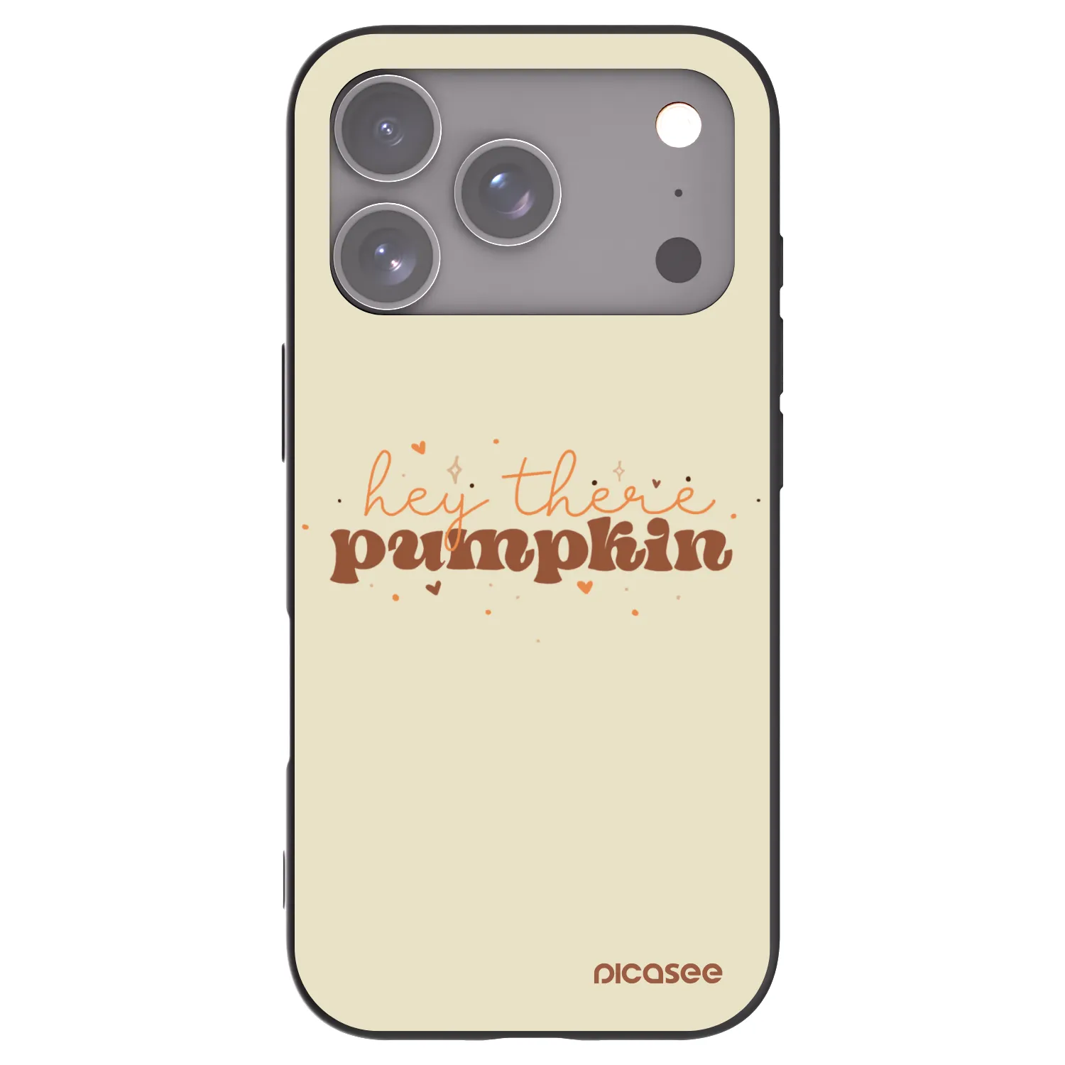 Picasee crna silikonska maskica za Apple iPhone 17 Pro - Hey there pumpkin