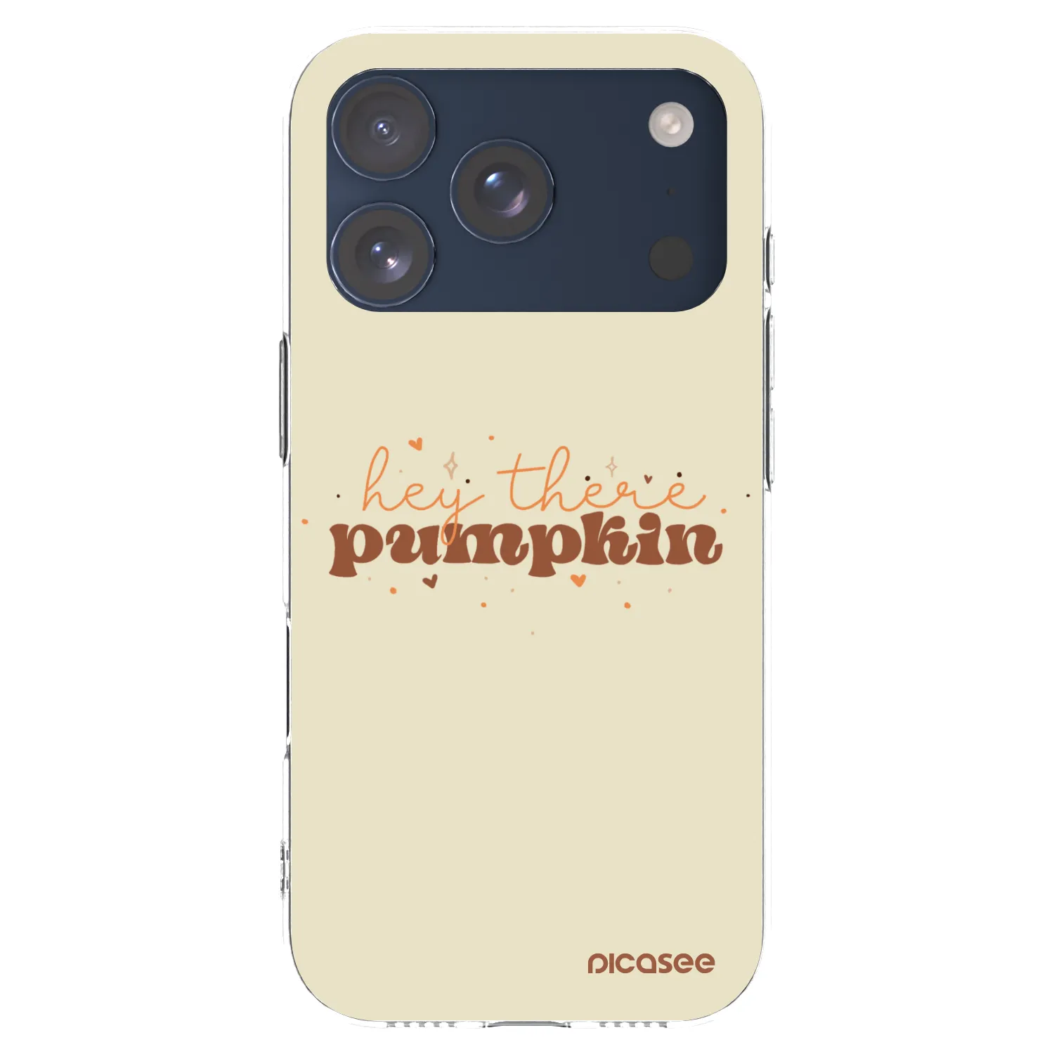 Picasee silikonska prozirna maskica za Apple iPhone 17 Pro - Hey there pumpkin