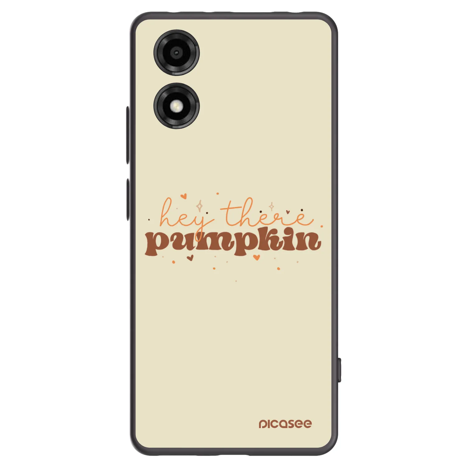 Picasee crna silikonska maskica za Motorola Moto E14 - Hey there pumpkin