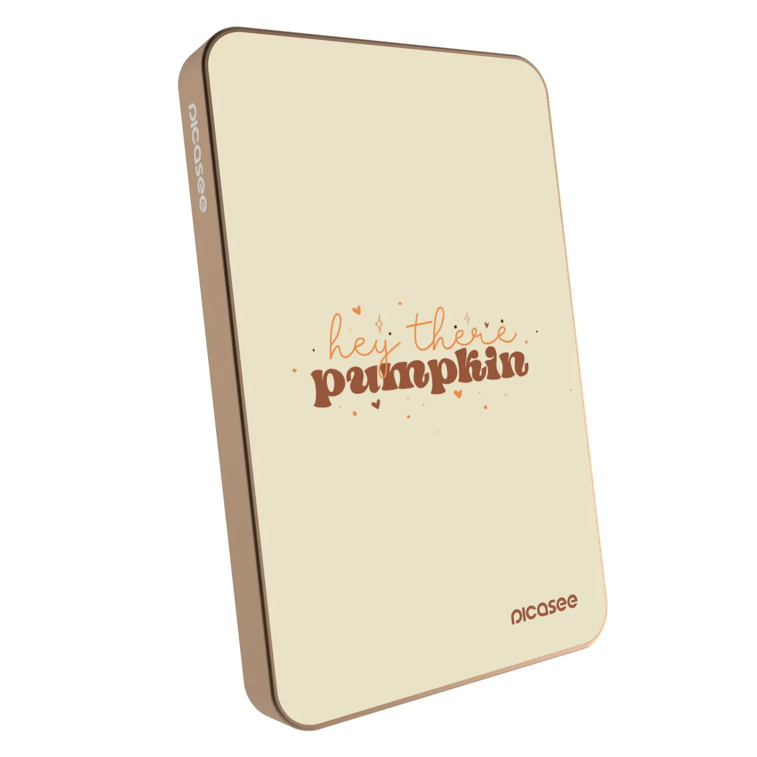 Picasee Prijenosni punjač s MagSafe 5 000 mAh Zlatni - Hey there pumpkin