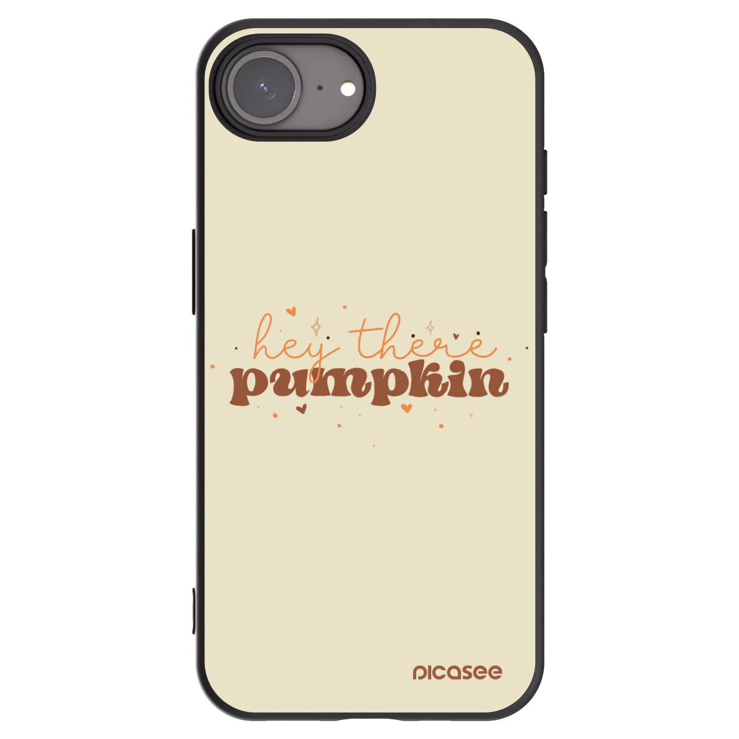 Picasee crna silikonska maskica za Apple iPhone 17e - Hey there pumpkin