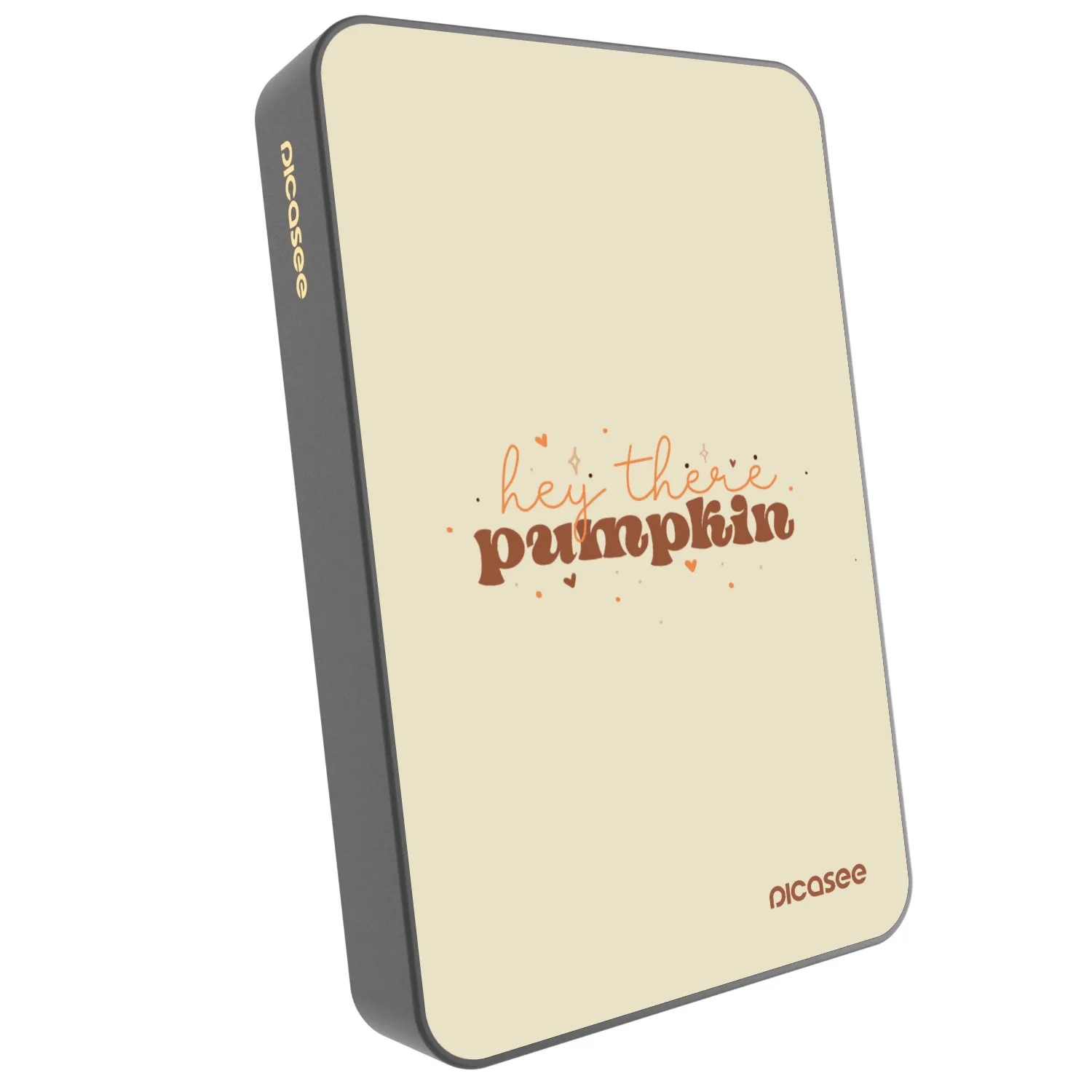 Picasee Prijenosni punjač s MagSafe 10 000 mAh Sivo - Hey there pumpkin