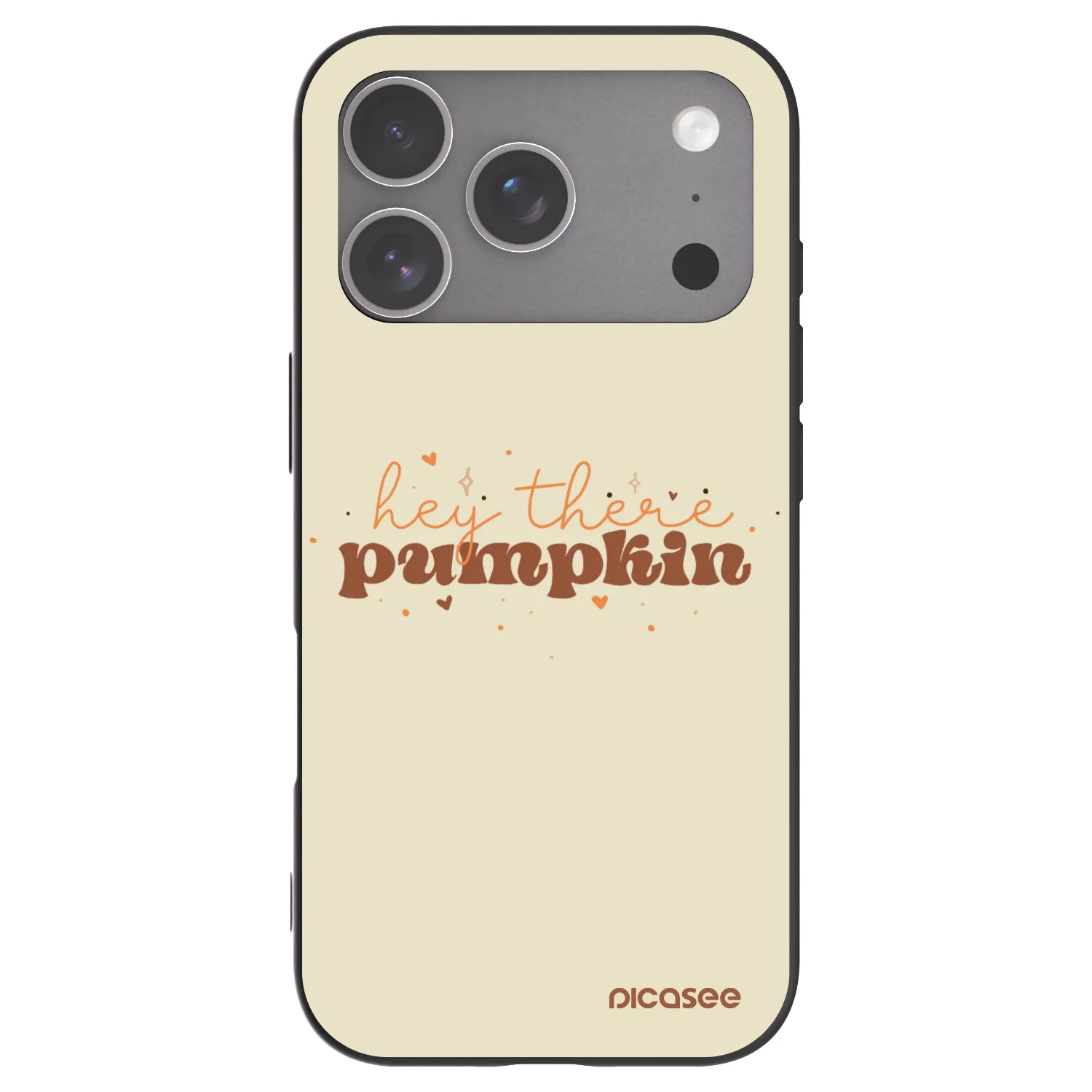 Picasee crna silikonska maskica za Apple iPhone 18 Pro - Hey there pumpkin