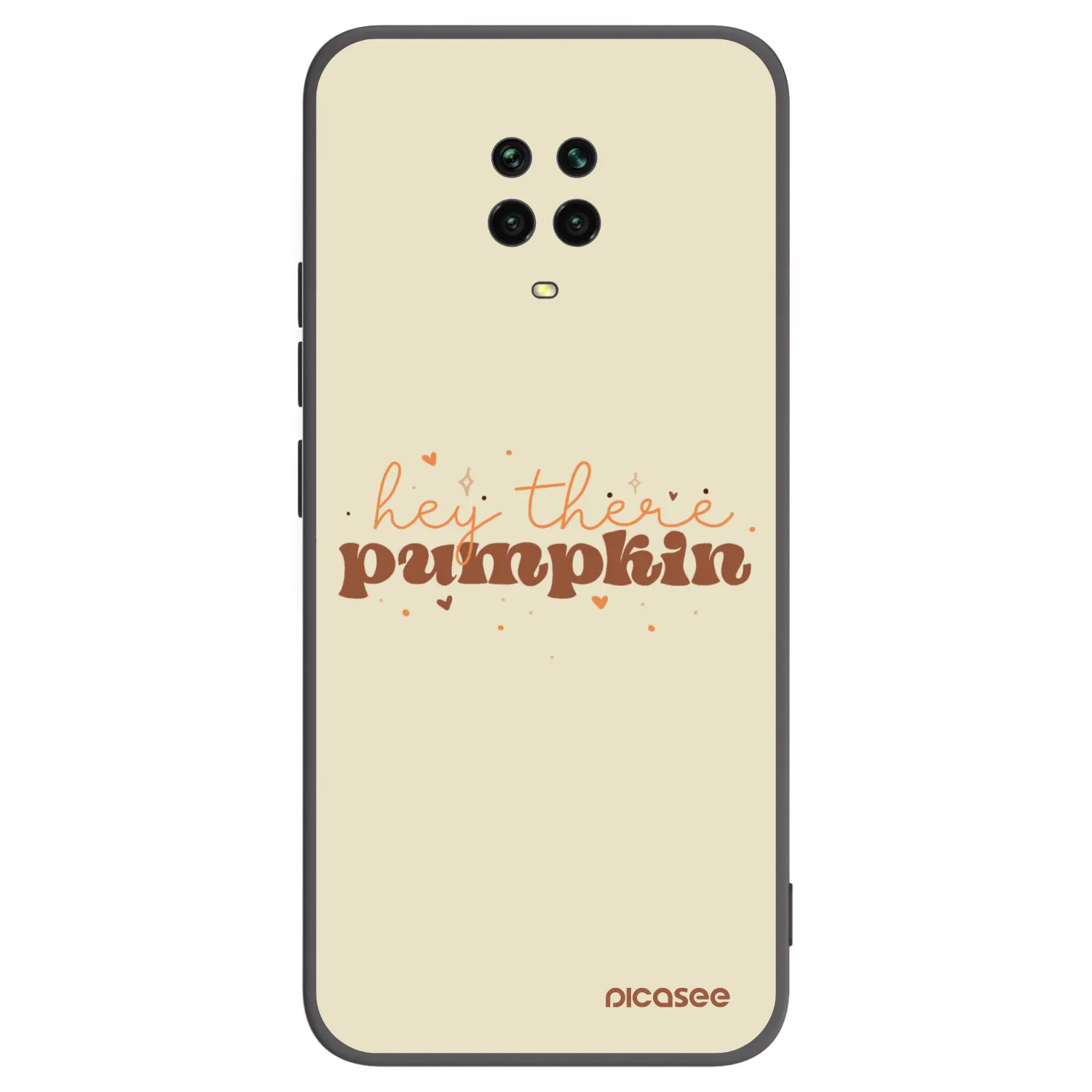 Picasee crna silikonska maskica za Xiaomi Redmi Note 9 Pro - Hey there pumpkin