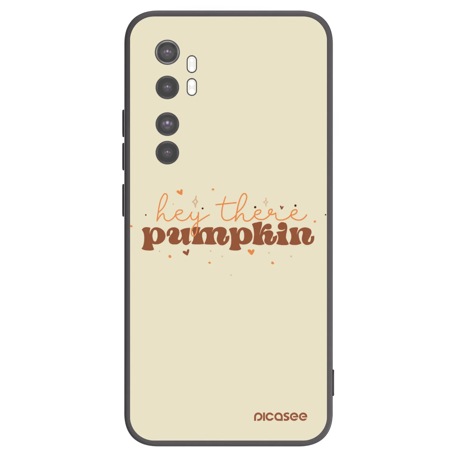 Picasee crna silikonska maskica za Xiaomi Mi Note 10 Lite - Hey there pumpkin