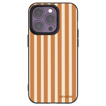 Picasee crna silikonska maskica za Apple iPhone 14 Pro - Orange lines