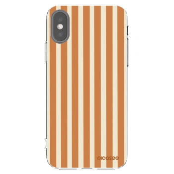 Picasee silikonska prozirna maskica za Apple iPhone X/XS - Orange lines